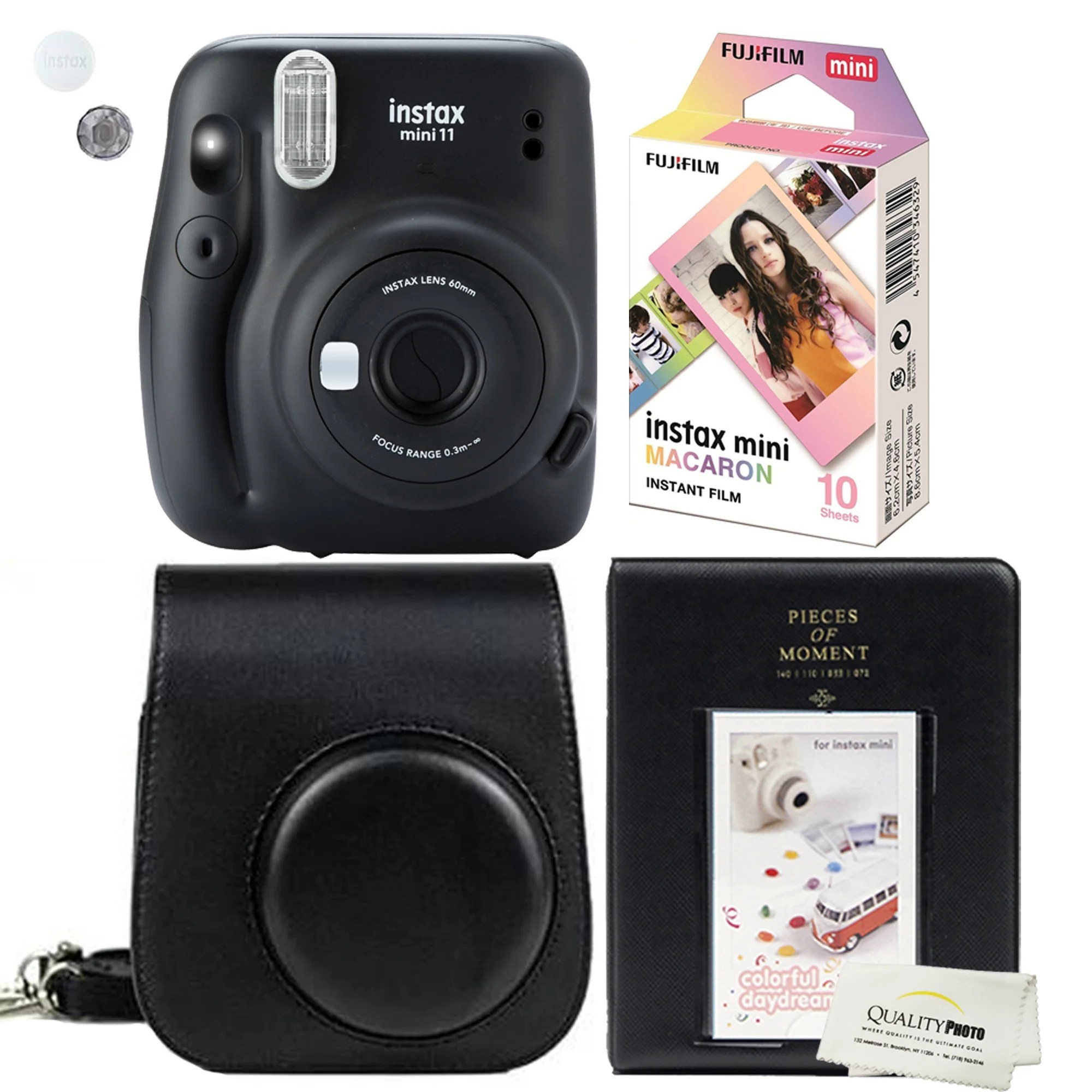 Fujifilm Instax Mini 11 Charcoal Grey Instant Camera Plus Original Fuji