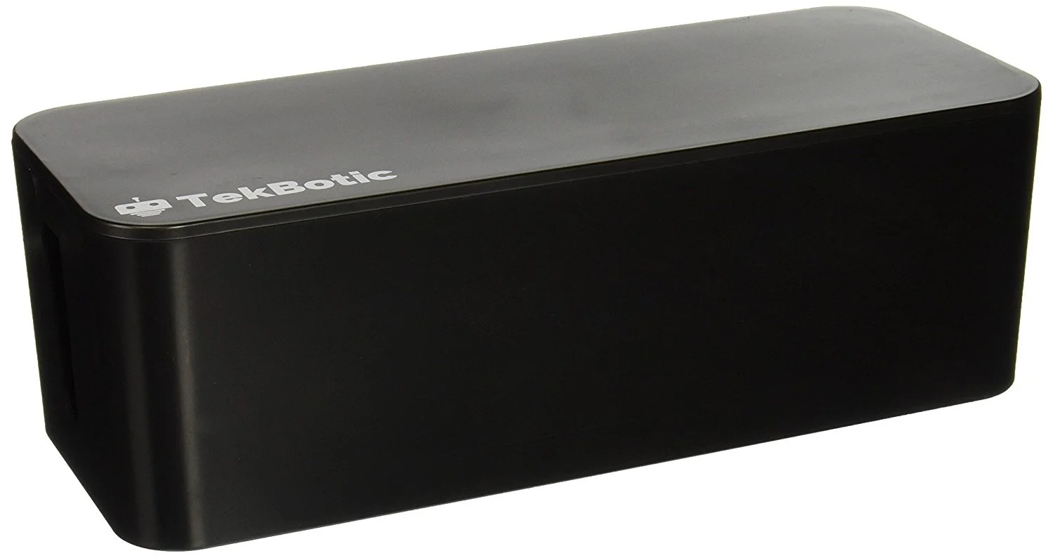 tekbotic Power Cable Organizer Cable Management Box 16 inch Large