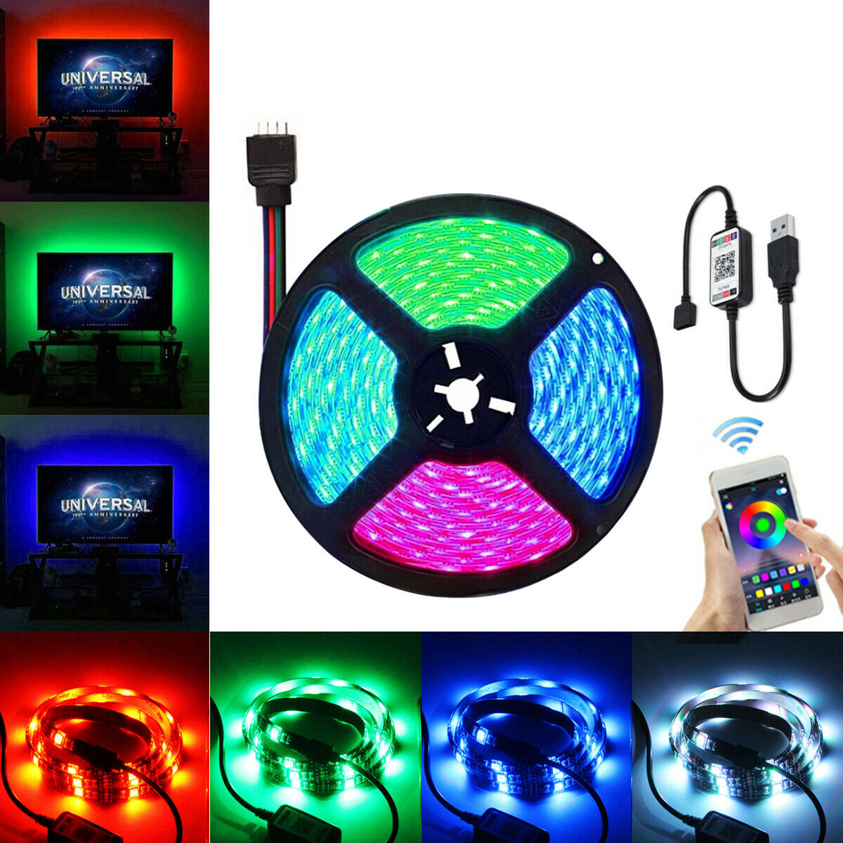 LED Strip Lights, 16.4ft RGB Waterproof Flexible LED Light Strips for LED Strip Lights, 16.4ft RGB Waterproof Flexible LED Light Strips for