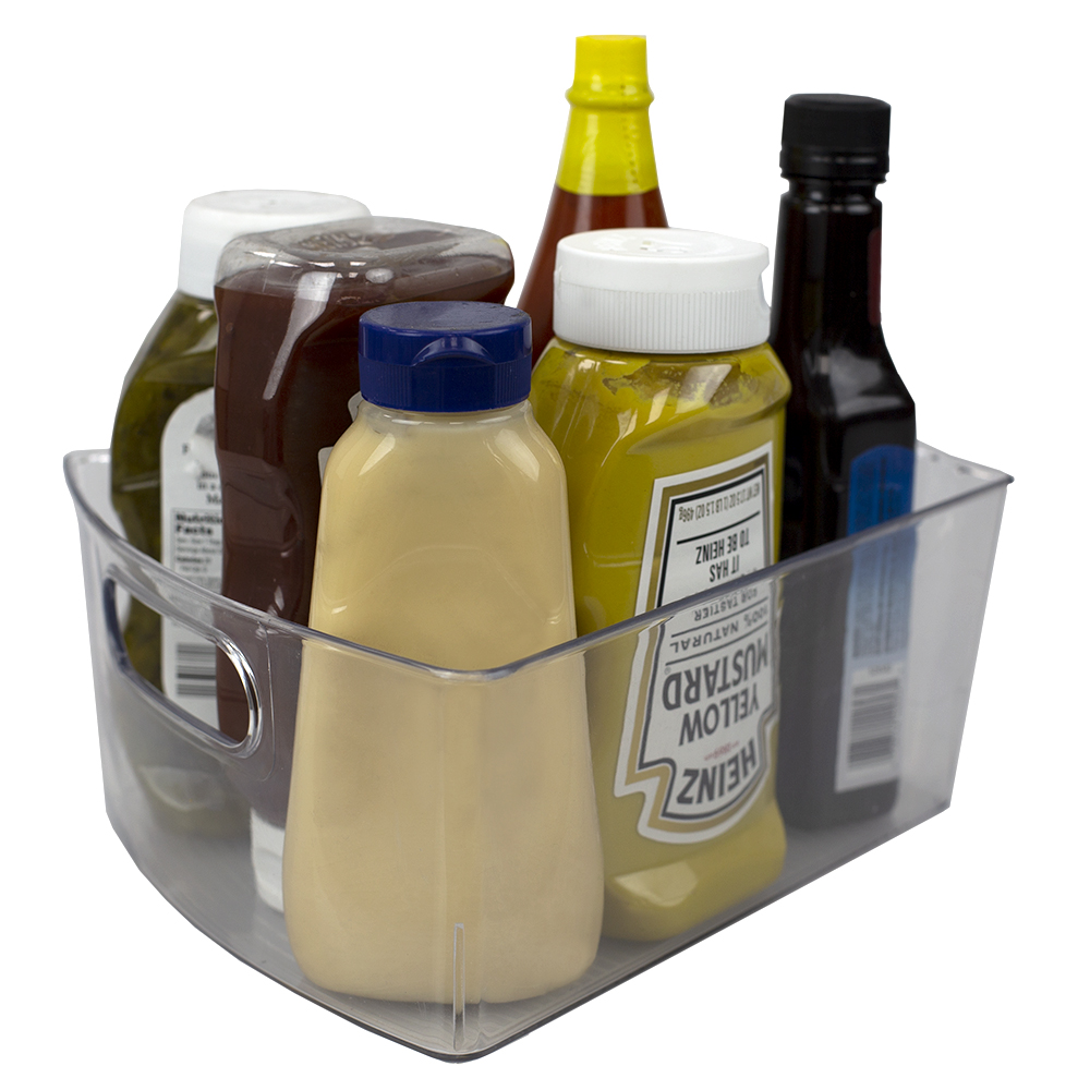 Home Basics Heavy Duty Plastic Lazy Susan Storage Organizing Bin with