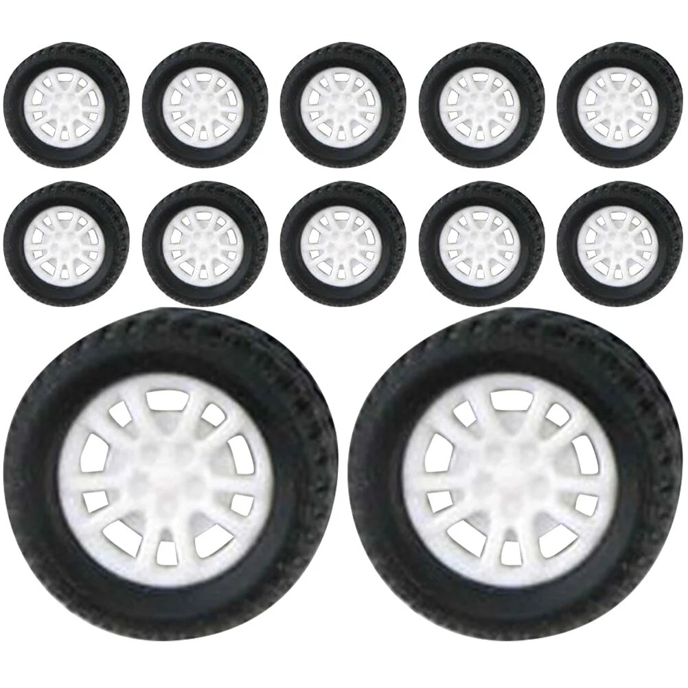 30Pcs Toy Wheels Toy Car Wheels Replacement Car Wheels DIY Car Assemble