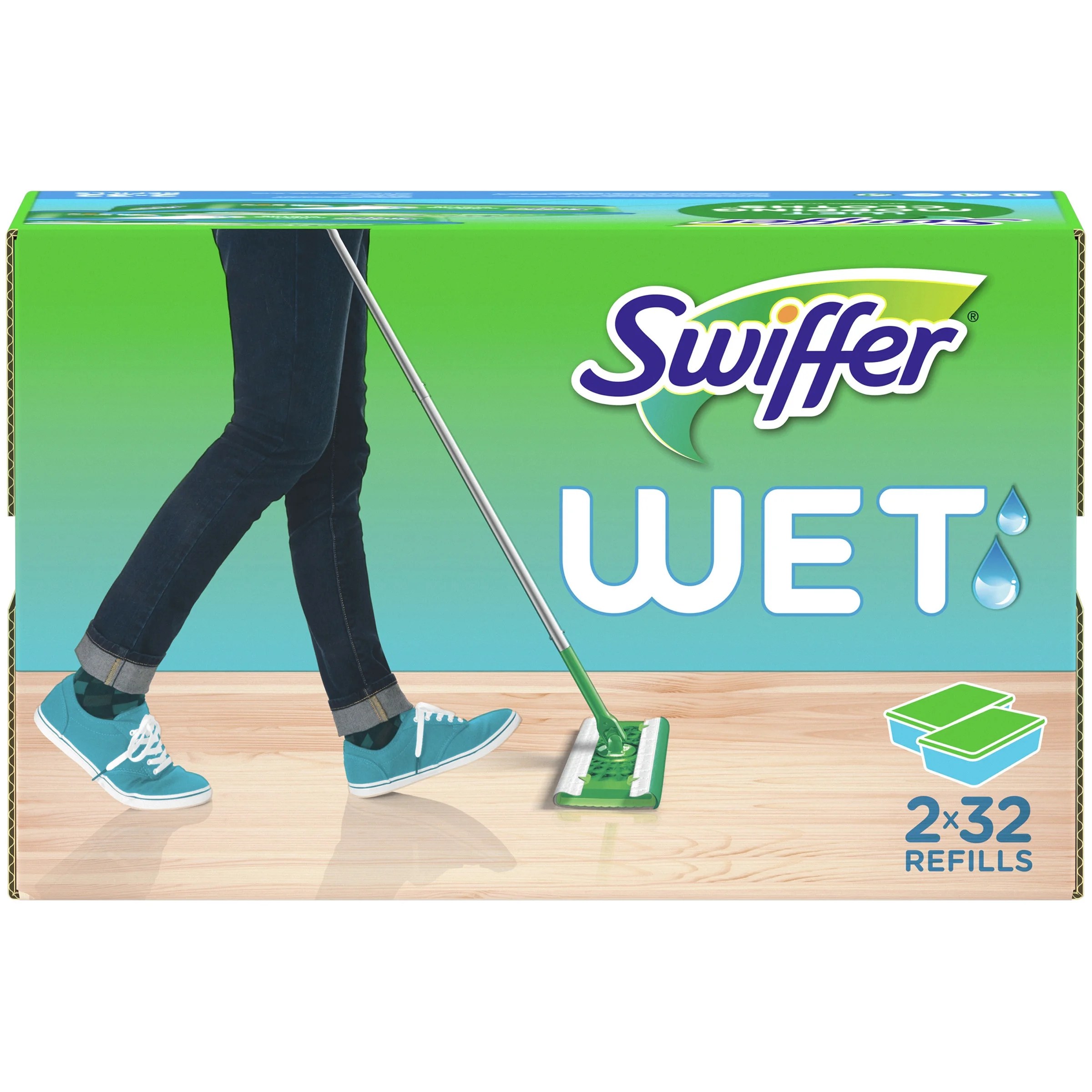 Swiffer Sweeper Wet Mopping Cloths, Fresh Scent, 64 count - Walmart.com
