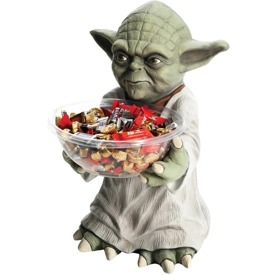 Yoda Candy Bowl Halloween Decoration Holder Statue For Fancy Star Wars