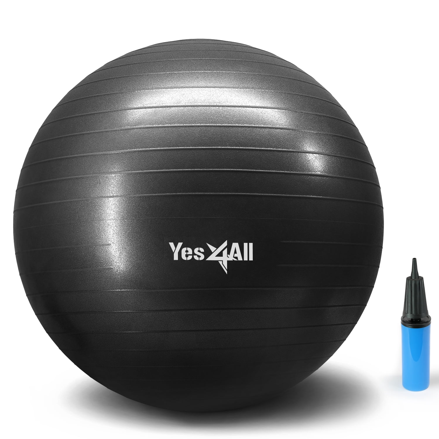 Yes4All Yoga Exercise Ball with Pump (Hand) Anti Burst & Extra Thick Stability Ball / Balance