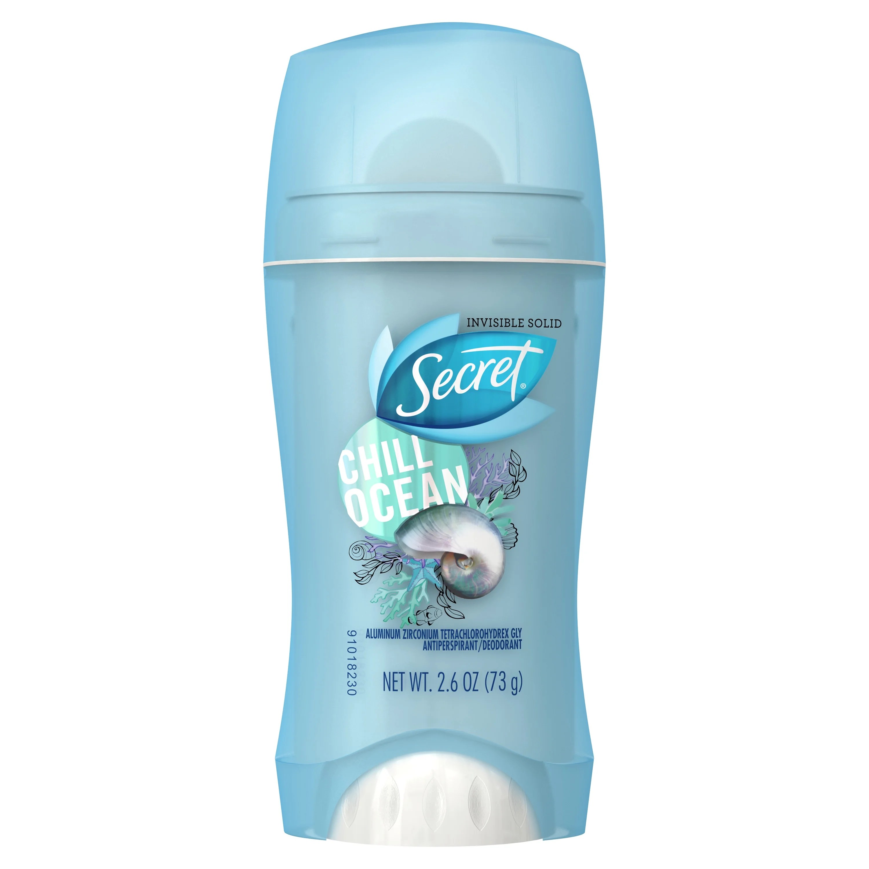 Secret Fresh Antiperspirant Deodorant Invisible Solid, Chill Ocean, 2.6