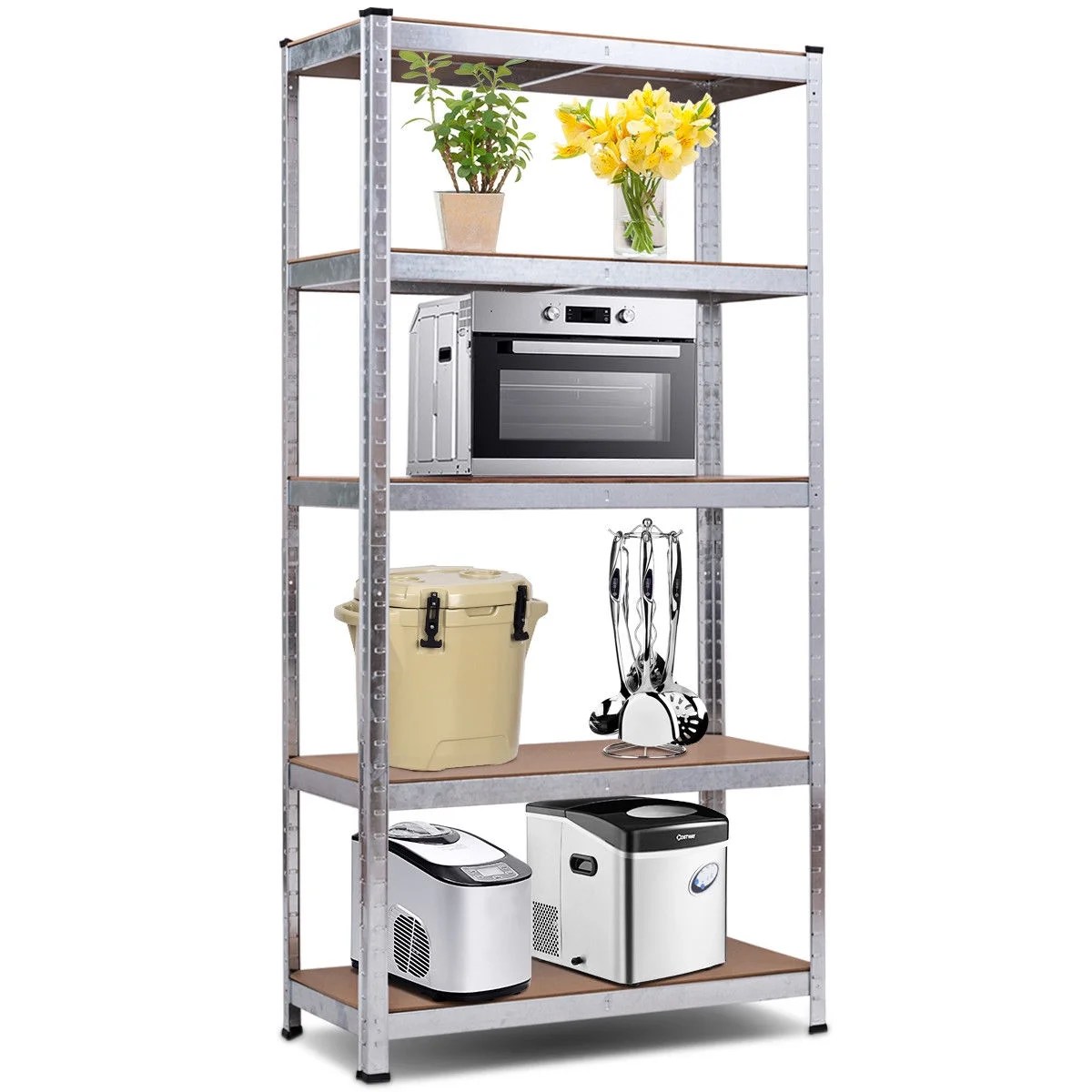 Costway 71'' Heavy Duty Storage Shelf Steel Metal Garage Rack 5 Level