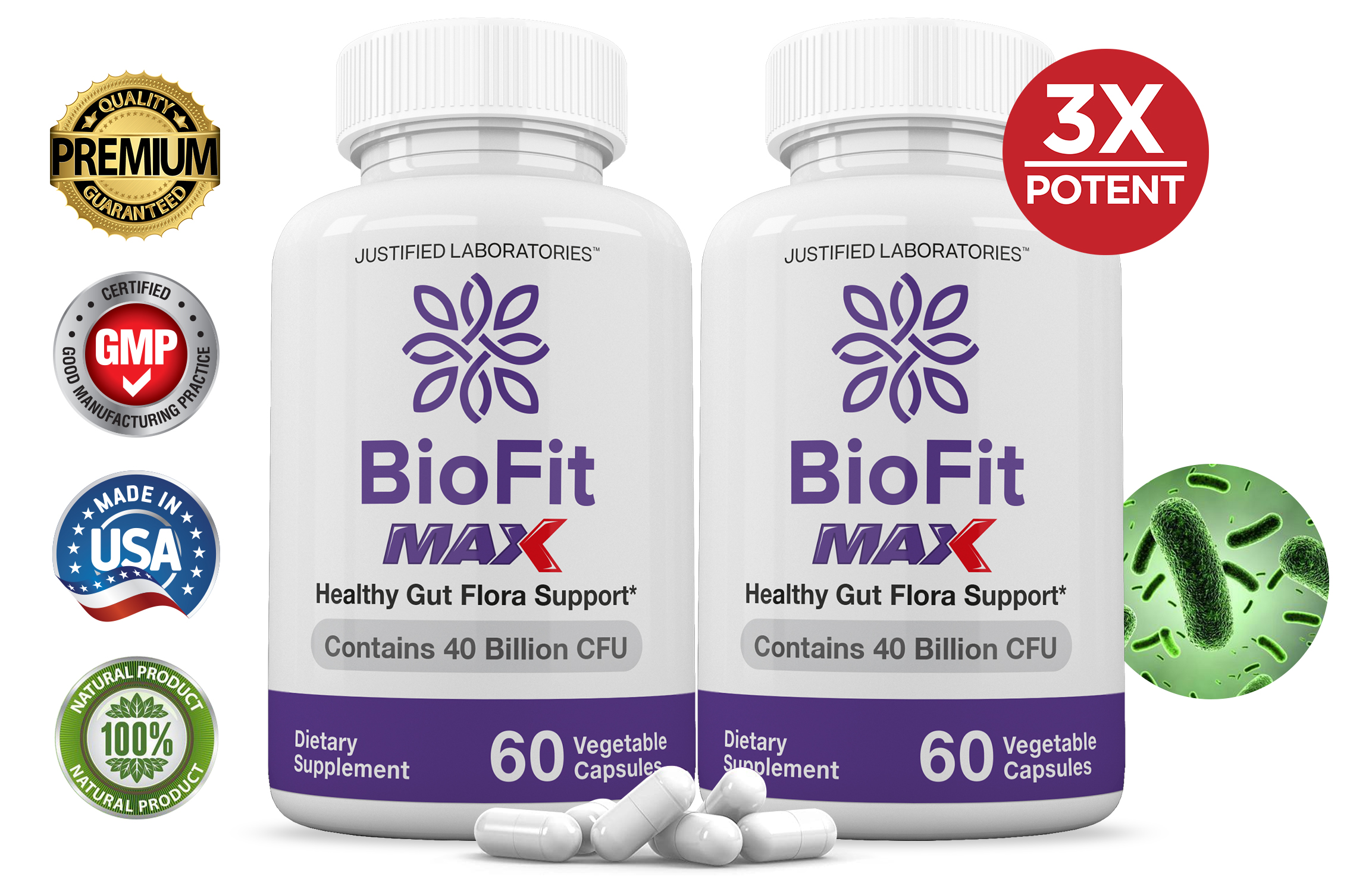 (2 Pack) Biofit Fit Max 40 Billion CFU Weight Loss Probiotic Bio Fit