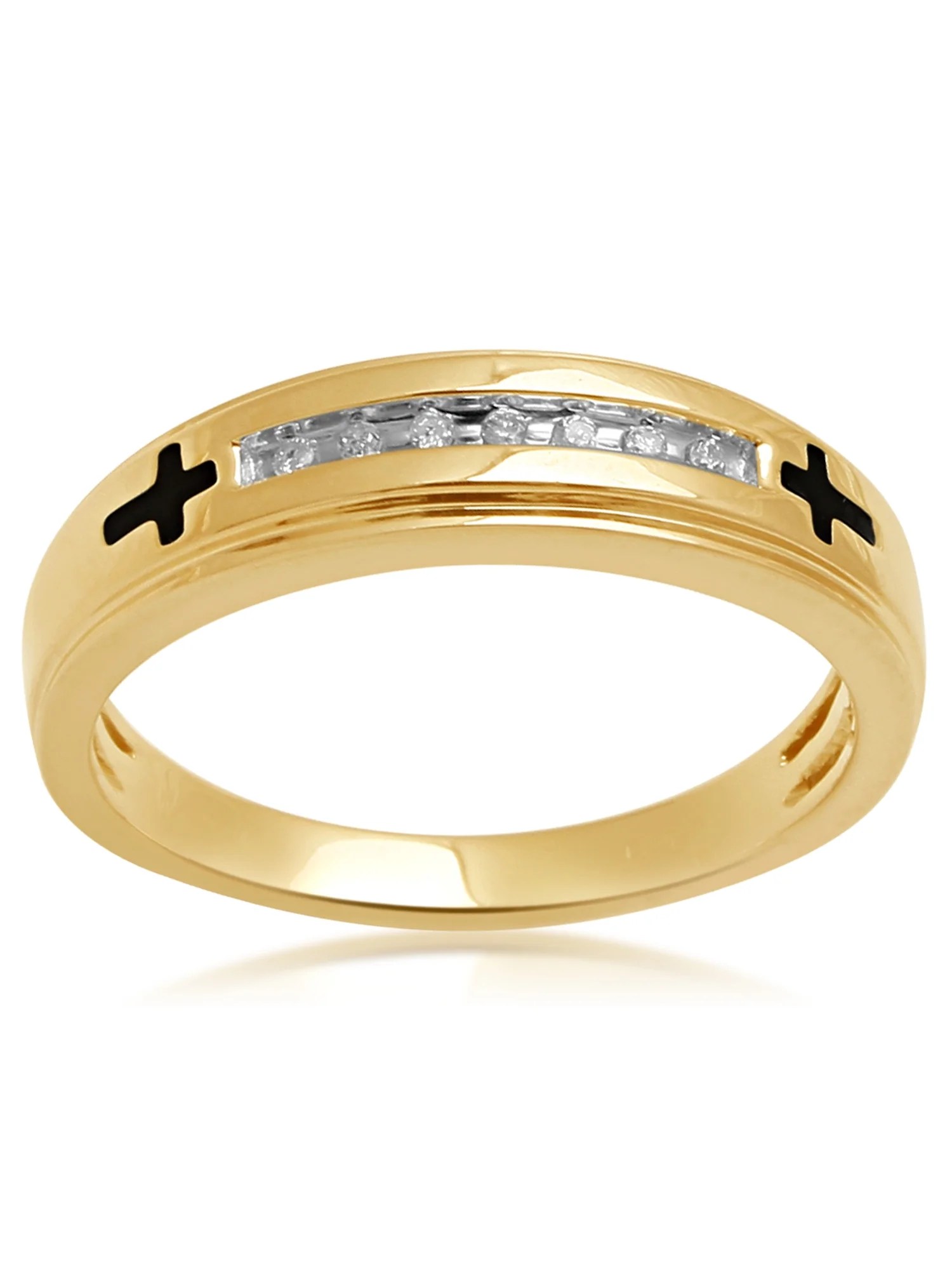 ONLINE Men's Diamond Accent 18kt Yellow Gold over Sterling Silver