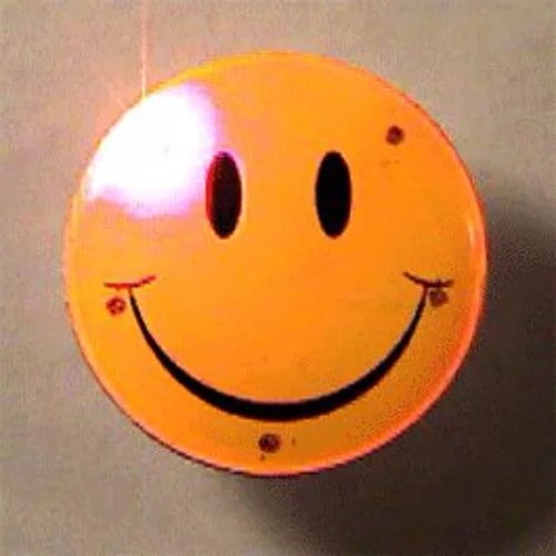 Smiley Face Flashing Body Light Lapel Pins