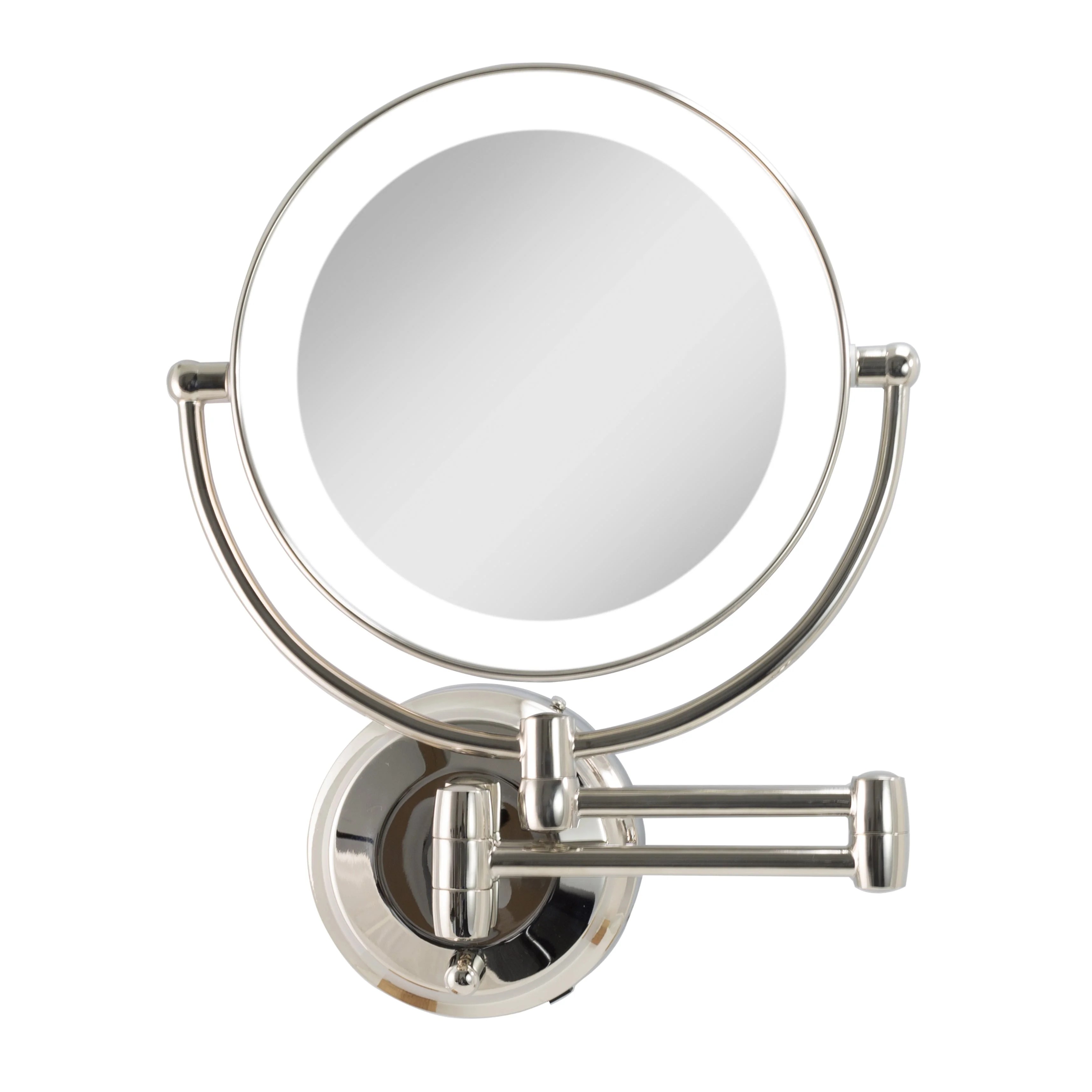 Zadro 11" LED Wall Mounted Makeup Mirror 5 or 10X/1X Shaving Mirror