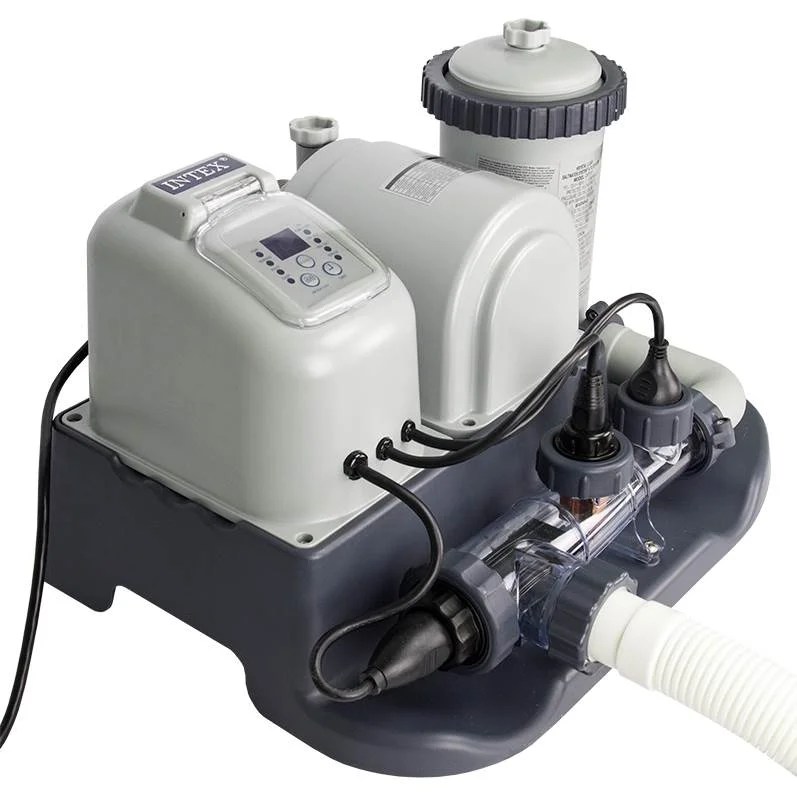 INTEX Krystal Clear Saltwater System Pool Chlorinator & 1200 GPH Pump