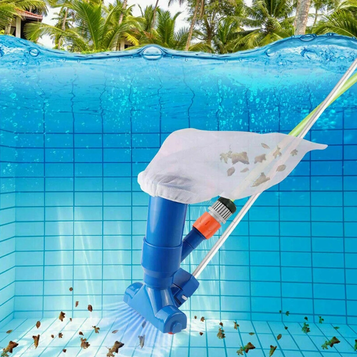 Portable Pool Vacuums Jet Cleaner Kit for Above Ground Pools, Spa Pond