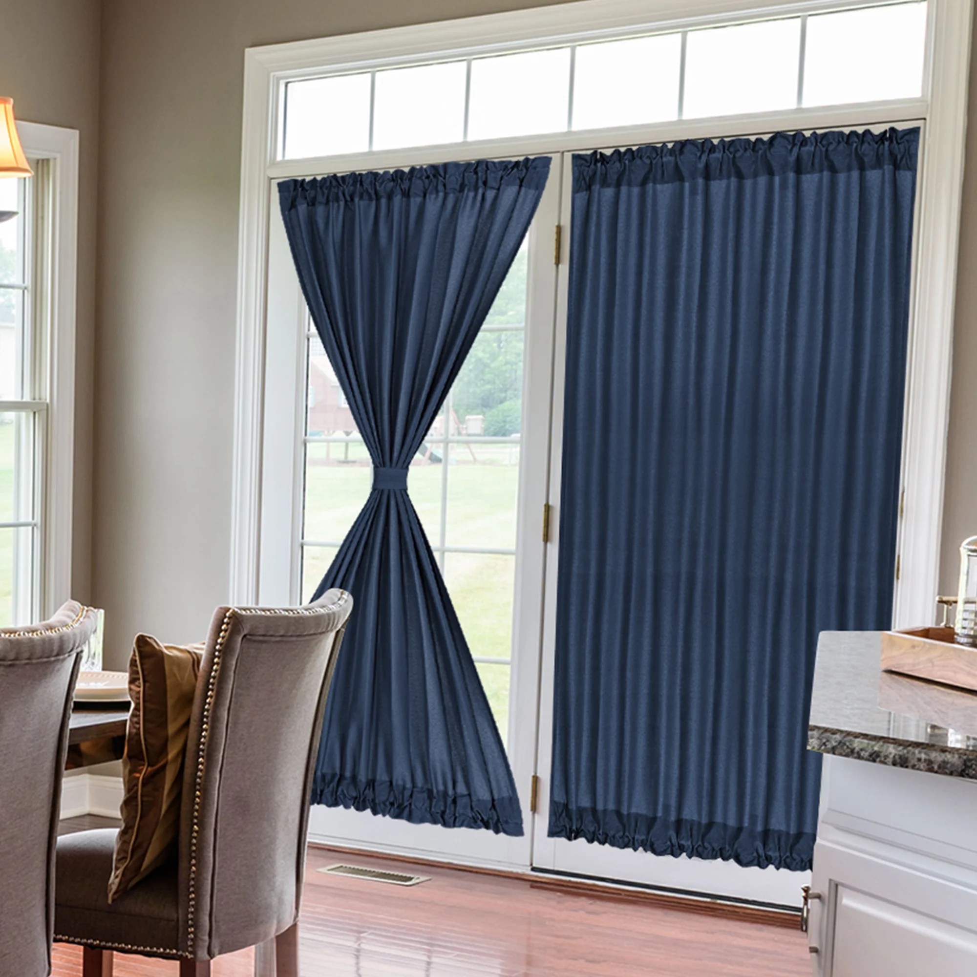 French Door Curtains Thermal Insulated Blackout Curtain Door Window Panel Curtain,54 X 72 Inch