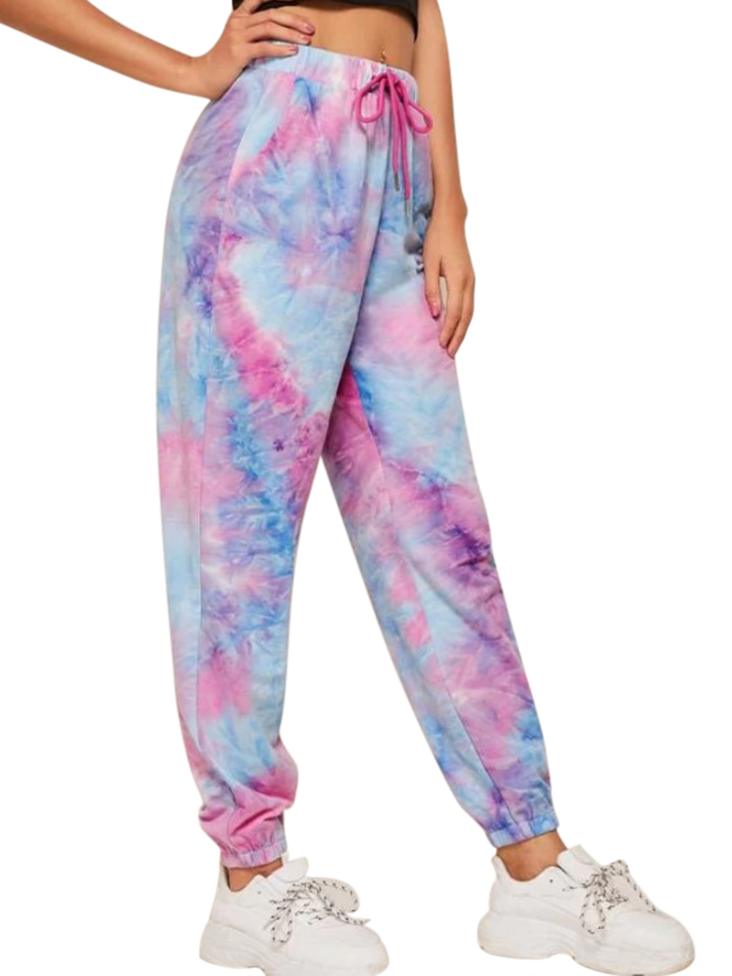 UKAP Women's Drawstring Waist Sweatpants Fashion Tie Dye Workout Yoga