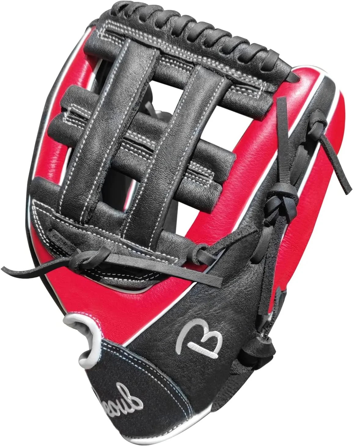 Beoub Adults Baseball Softball Glove Full Grain Leather Mens Women 13.5