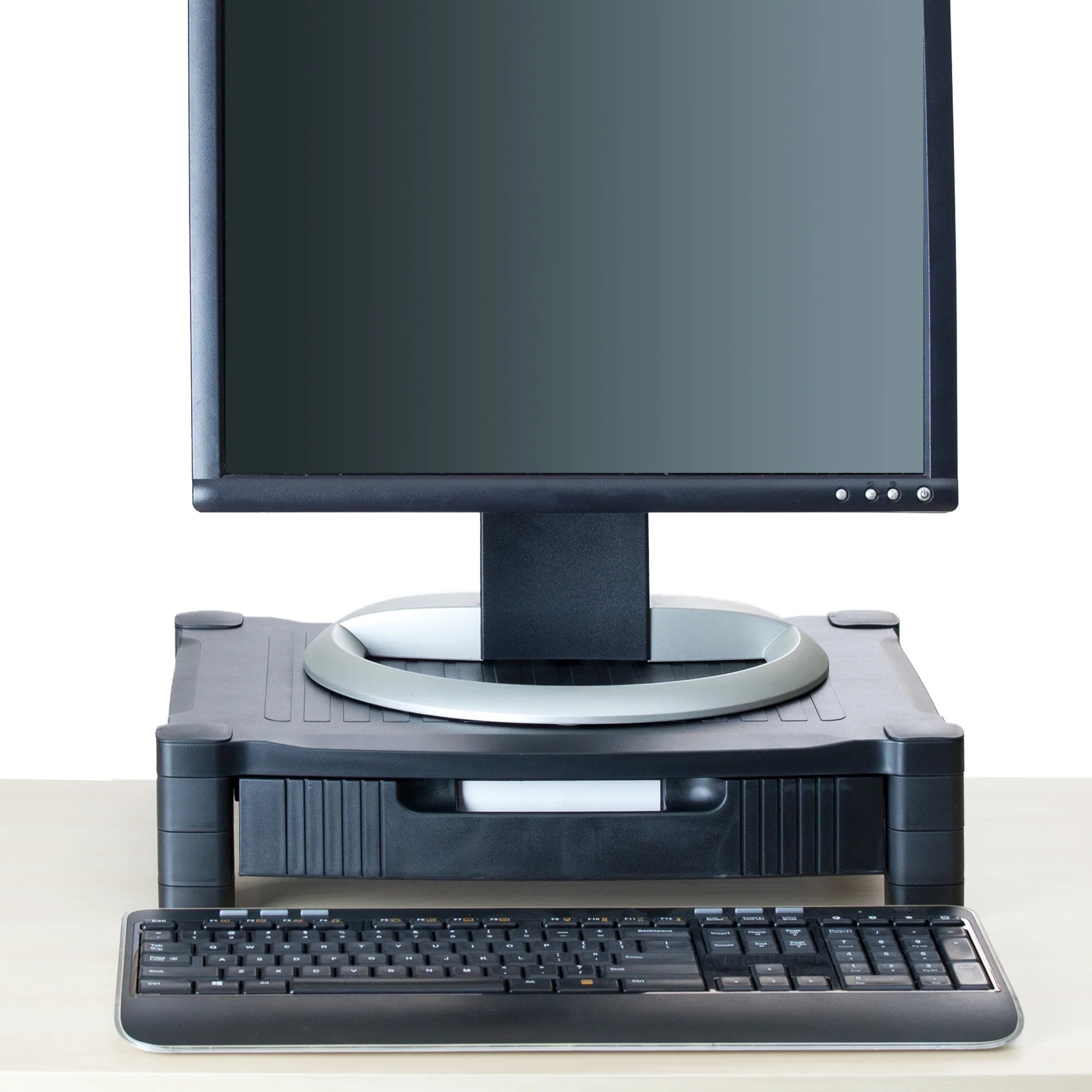Mind Reader Monitor Stand Riser with Drawer Storage for Computer
