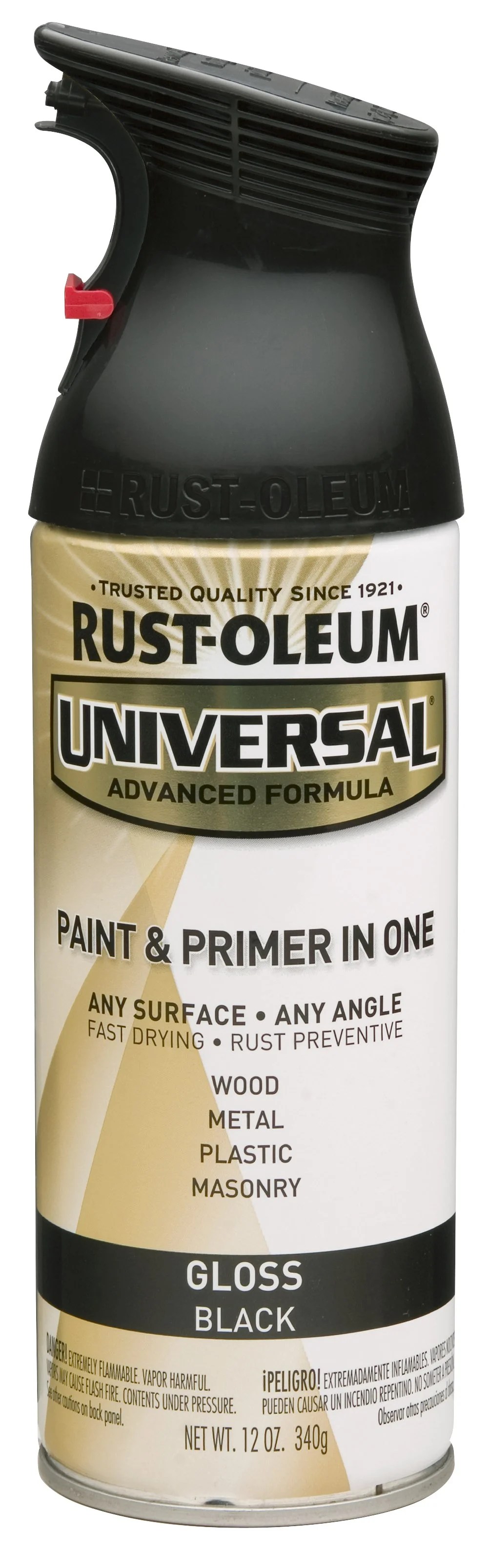 RustOleum Universal All Surface Gloss Black Spray Paint and Primer in