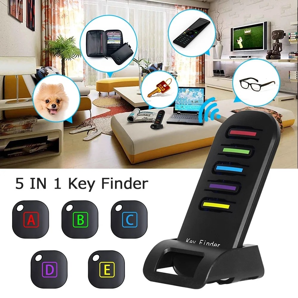 Key Finder Gps Tracking Device 5 In 1 Key Tracker for Keys Dogs Cats