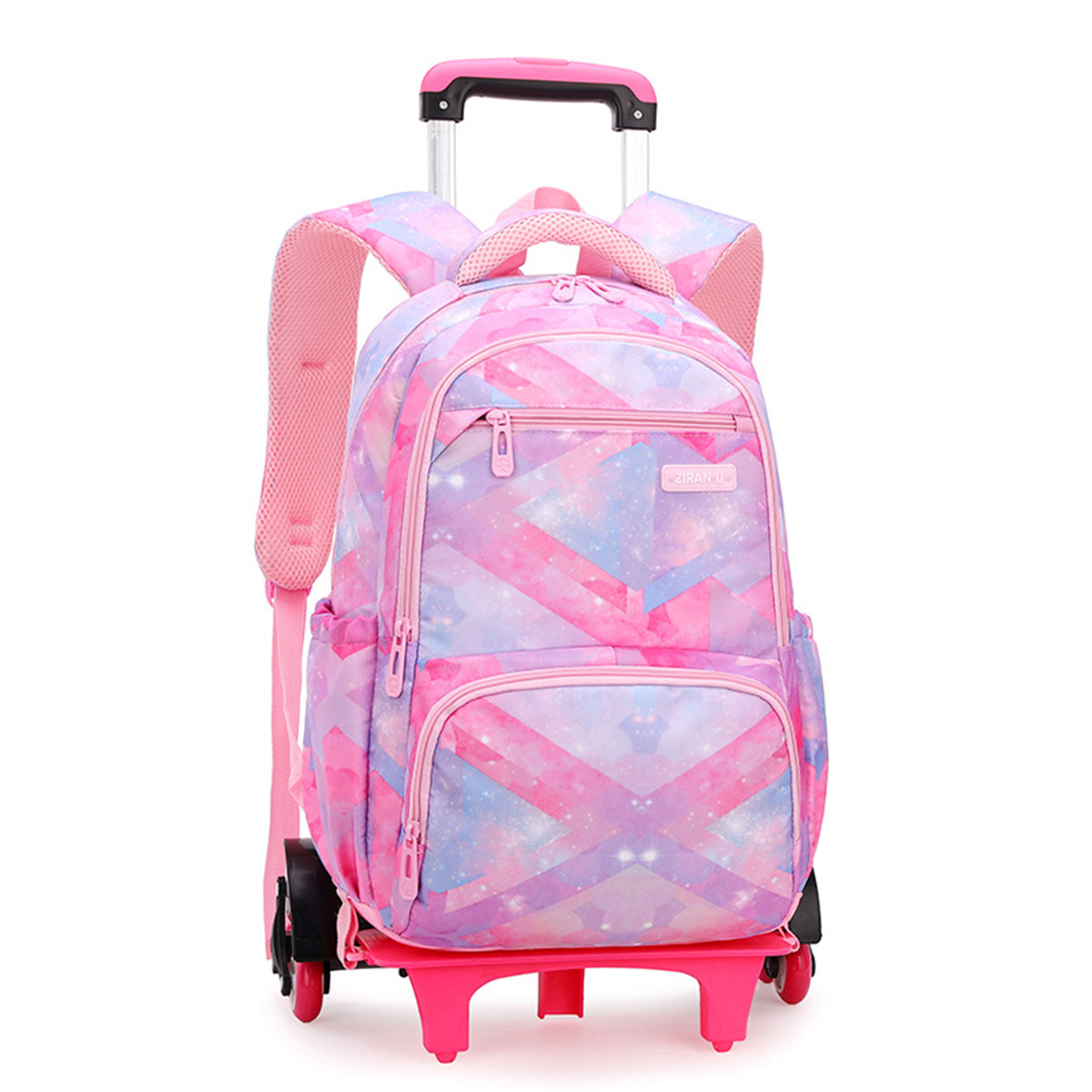 School Kids Rolling Backpack for Girls With Wheels Trolley Wheeled