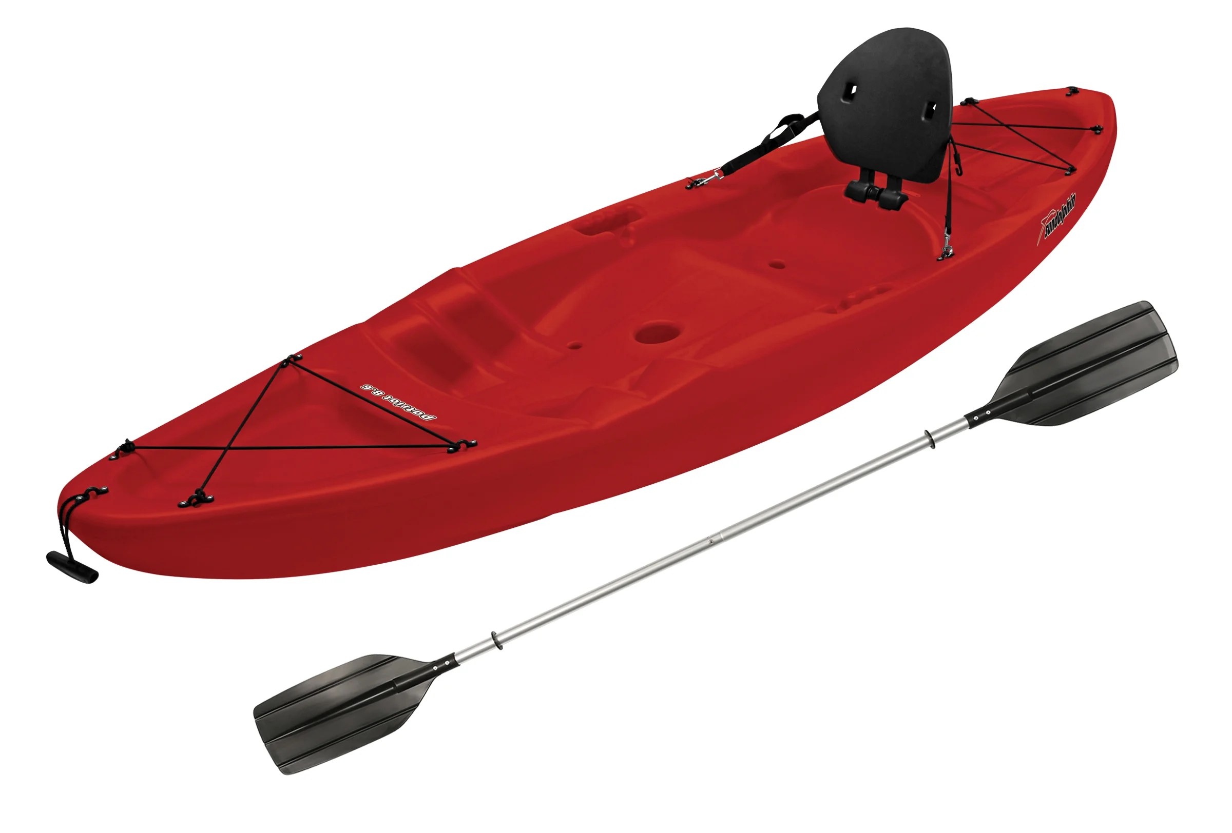 Sun Dolphin Patriot 8.6 Siton Recreational Kayak Red, Paddle Included