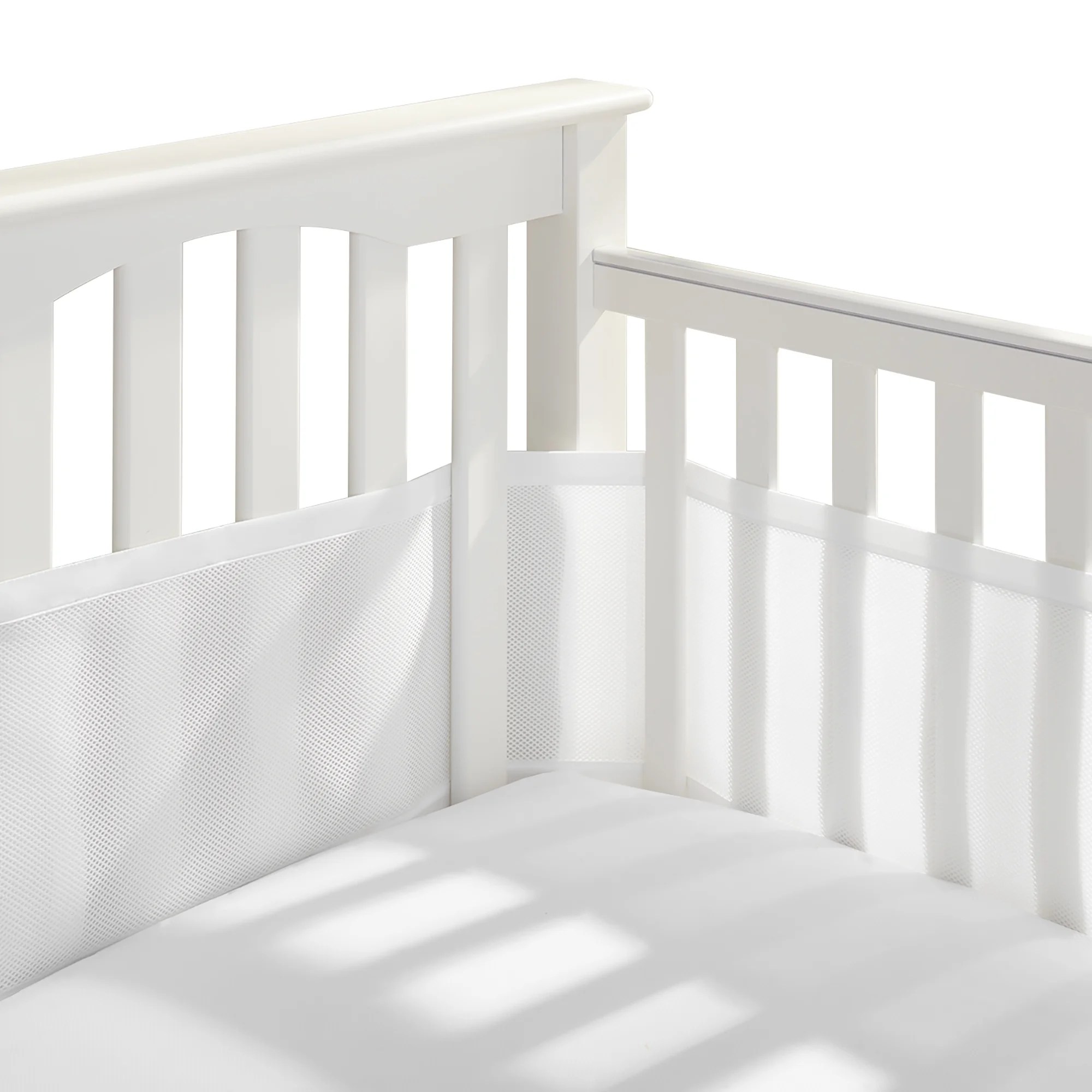 BreathableBaby Breathable Mesh Crib Liner Classic Collection White