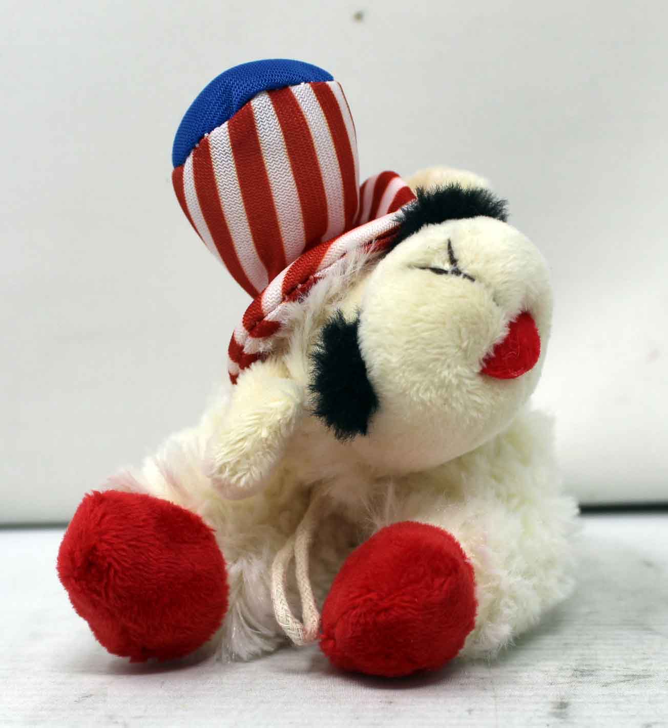 Multipet Lamb Chop Uncle Sam Hat Dog Toy