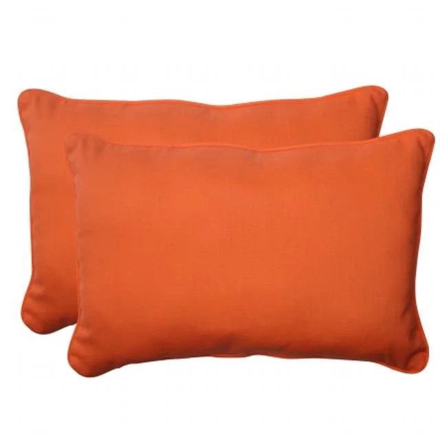 Pillow Perfect 496658 Sundeck Orange Oversized Rectangle Throw Pillow