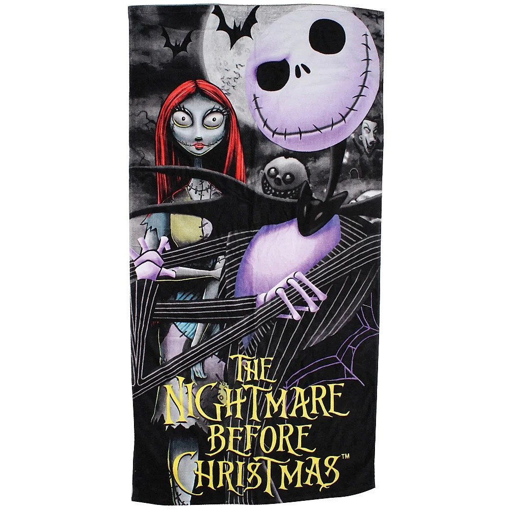 Disney Nightmare Before Christmas Moonlighting Jack Sally Cotton Towel