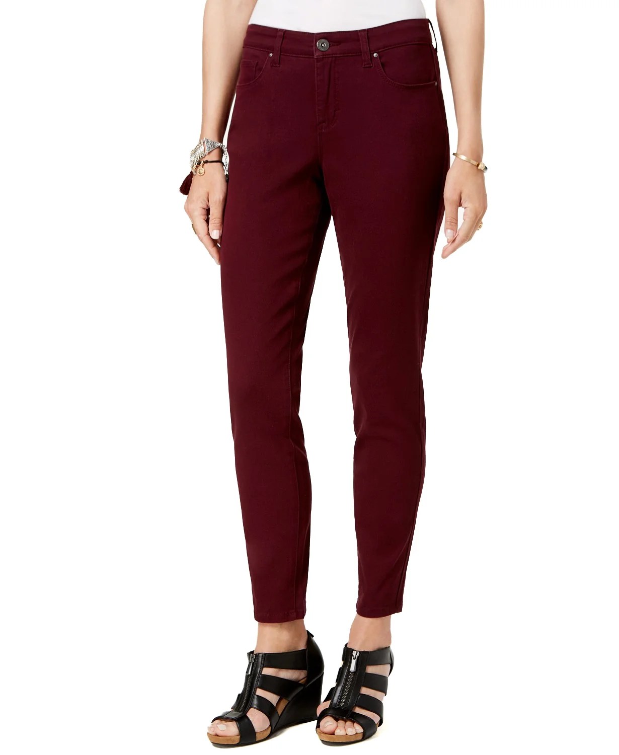 Style & Co. Style & Co Petite CurvyFit Skinny Jeans Purple