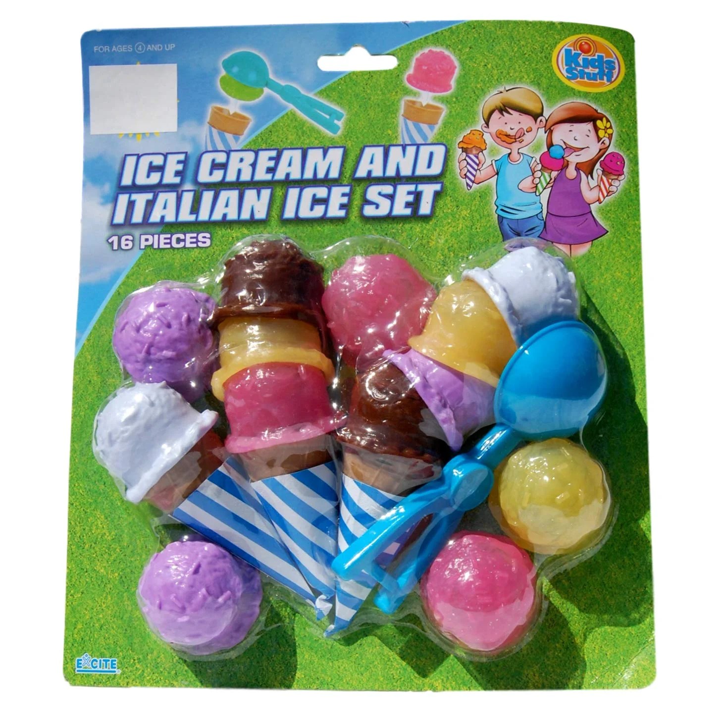 Kids Stuff Ice Cream Play Set, 16 Piece Set