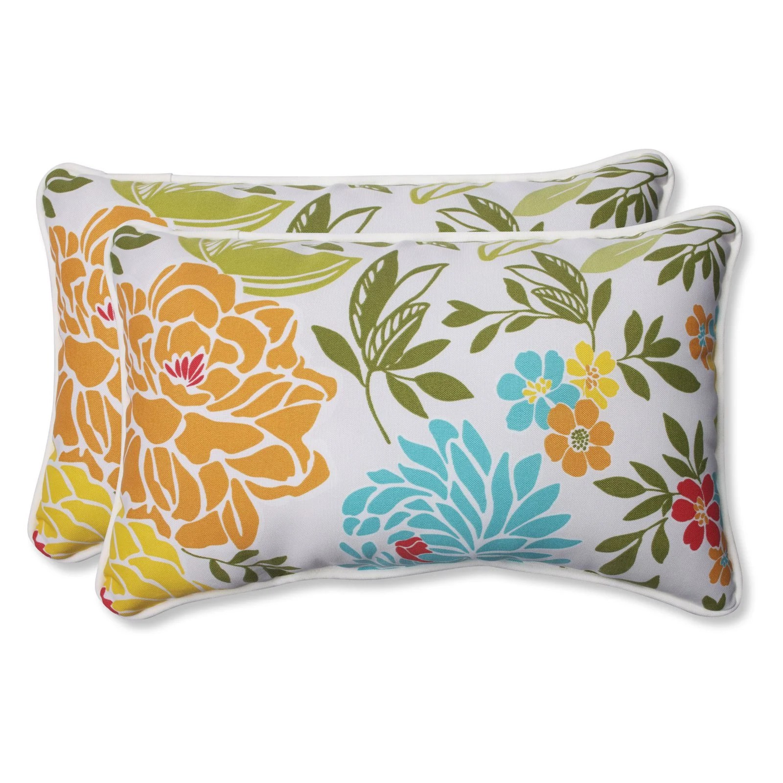 Pillow Perfect 560540 Spring Bling Multi Rectangular Throw Pillow Set of 2