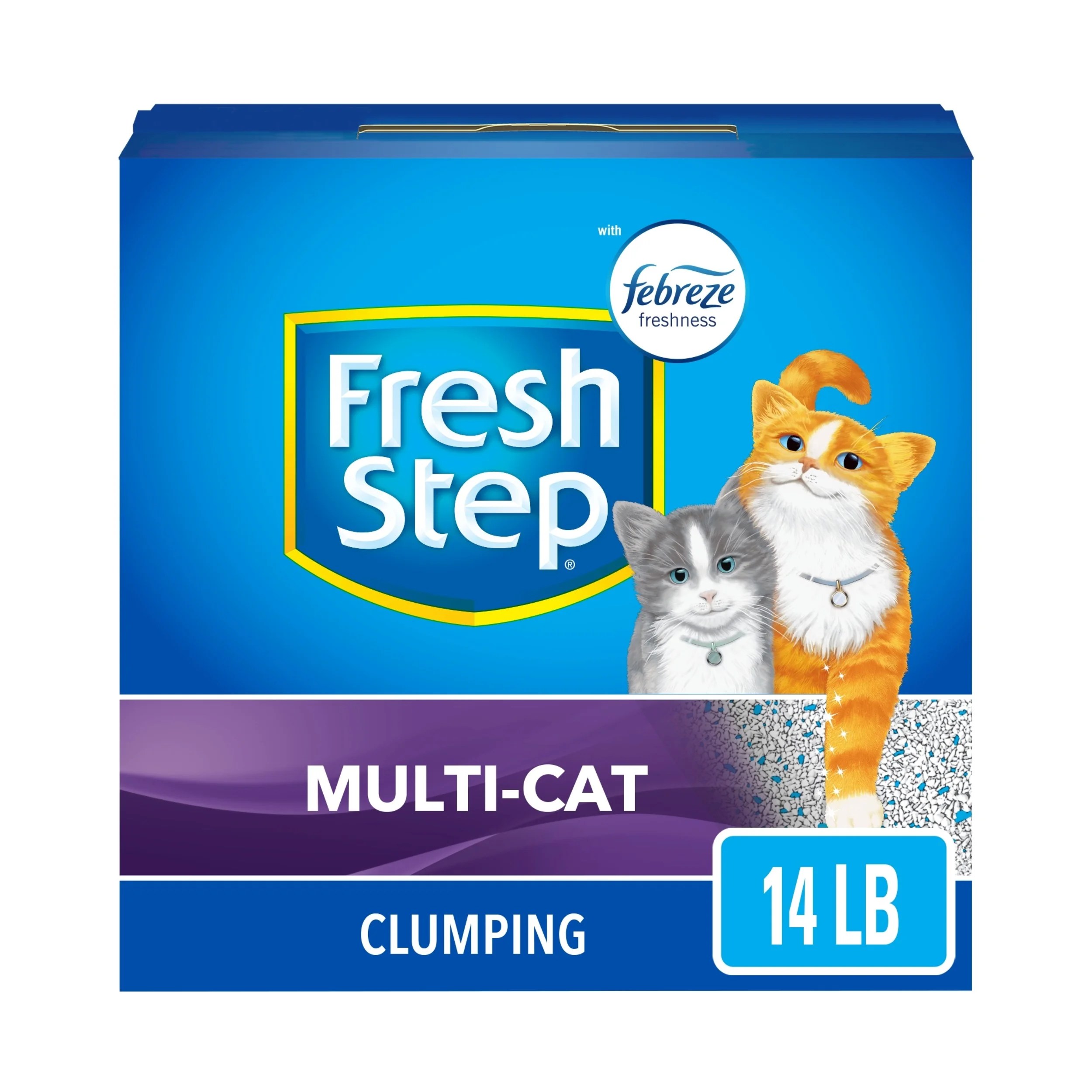 Fresh Step MultiCat Scented Litter with Febreze, Clumping Cat Litter