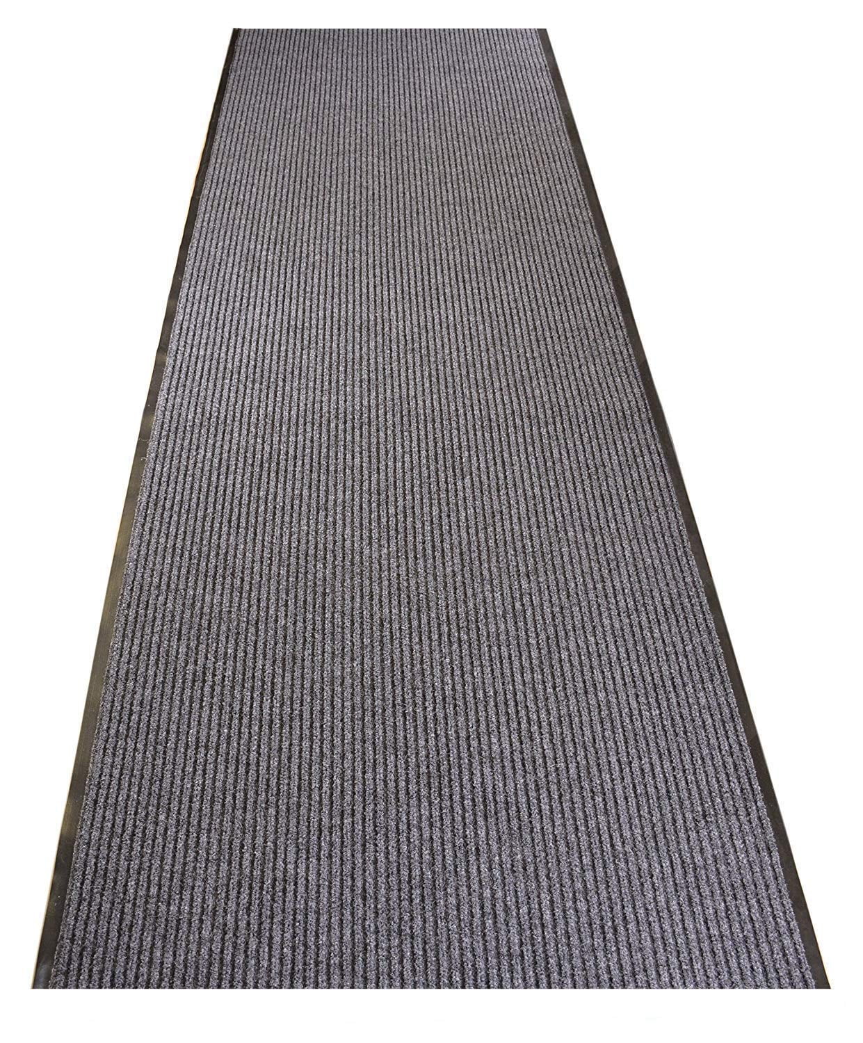 Custom Size Heavy Duty Entry Cut to Size Roll Gray Runner Rug Utility
