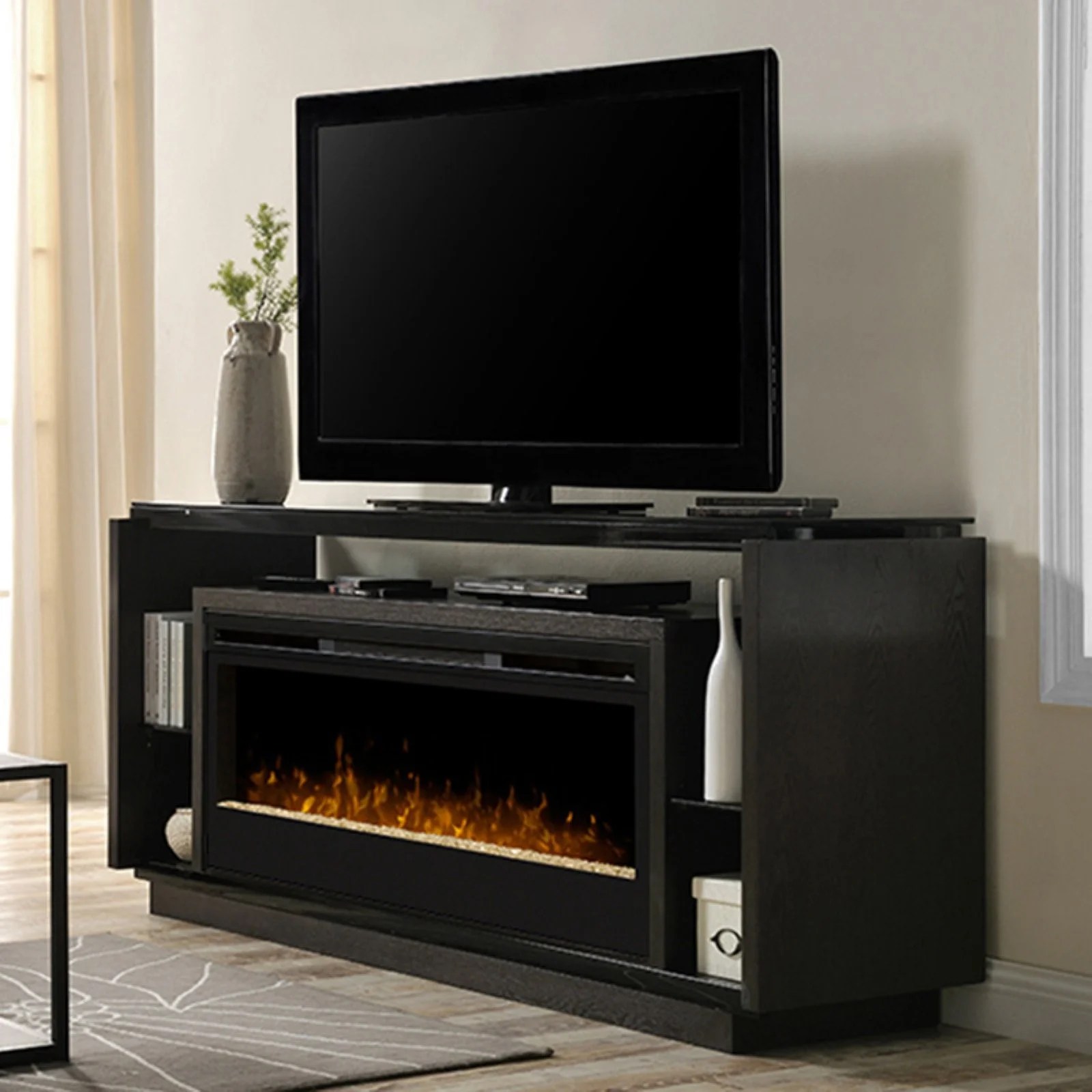 Dimplex David Media Console Electric Fireplace With Acrylic Ember Bed