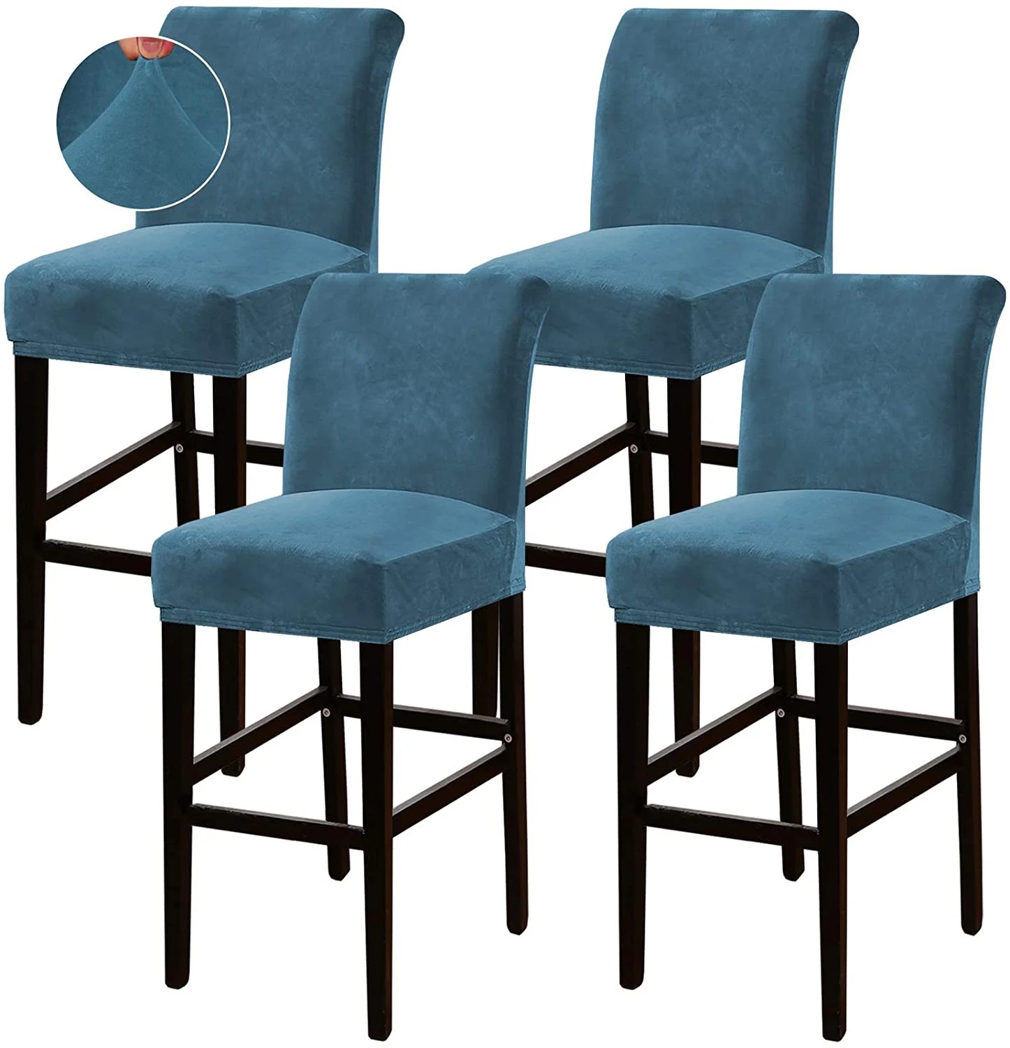 Bar Stool Cover Counter Stool Pub Chair Slipcover for Dining Room Velvet Barstool Protector