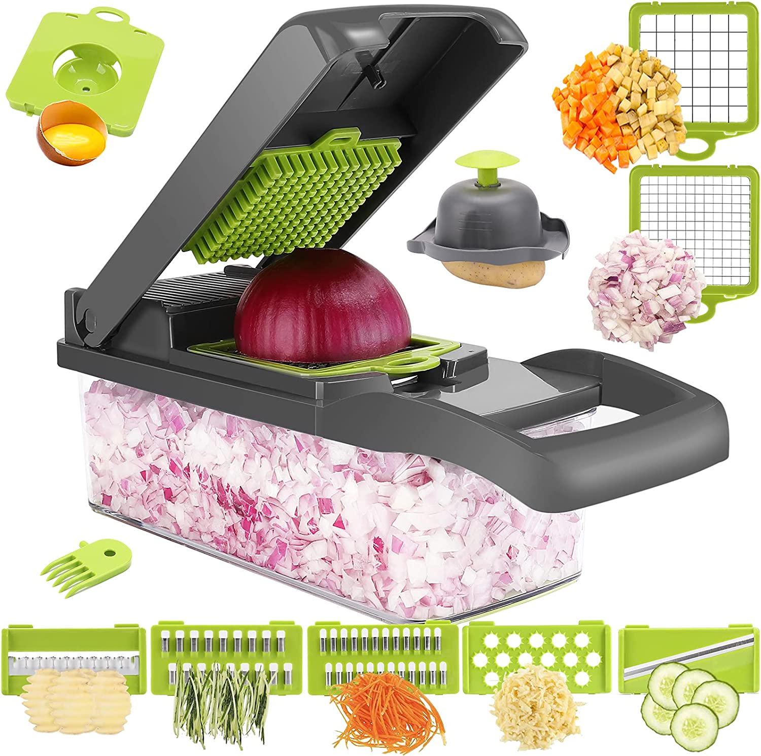Vegetable Chopper Dicer Onion Chopper, Pro Food Chopper Vegetable Cutter Veggie Chopper