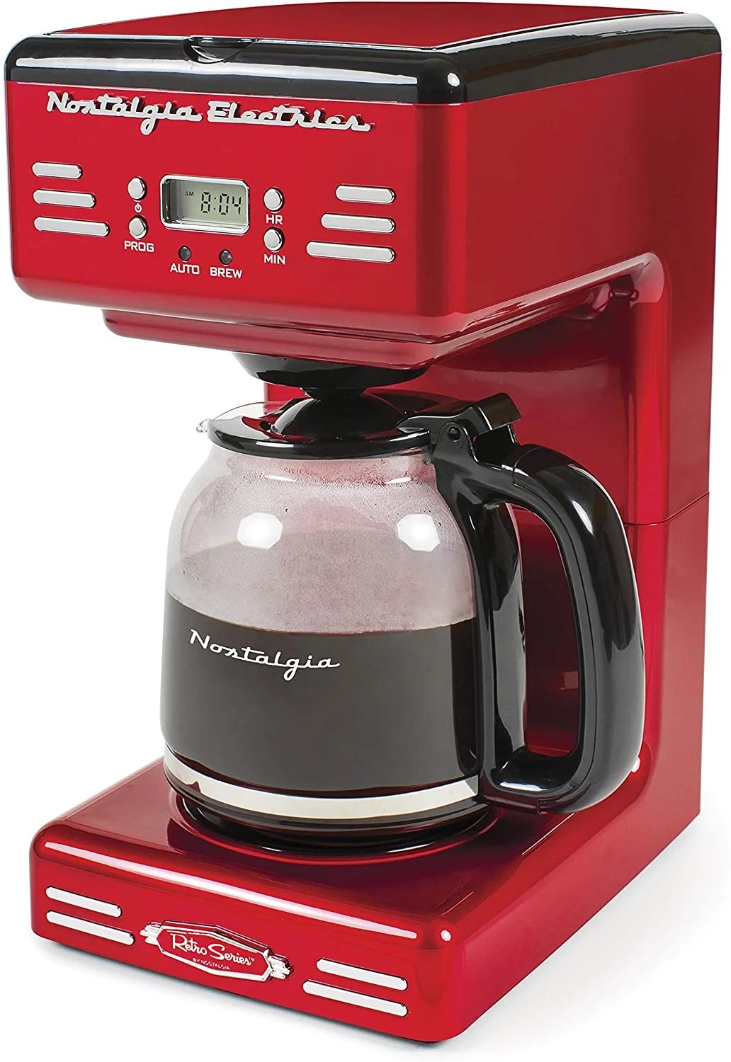 Nostalgia RCOF12RR New & Improved 12Cup Programmable Coffee Maker with
