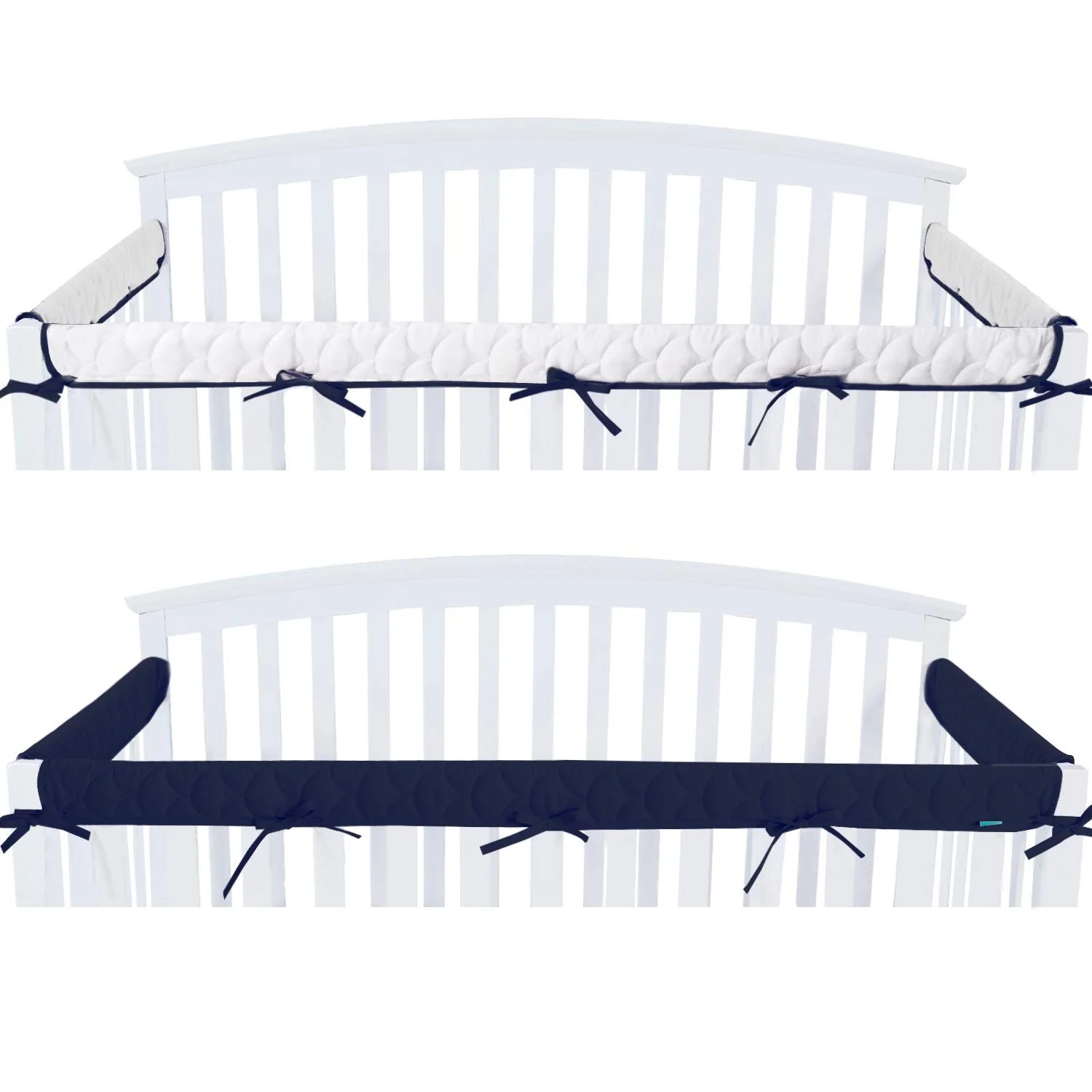 Quilted Crib Rail Cover Protector Safe Teething Guard Wrap for Standard