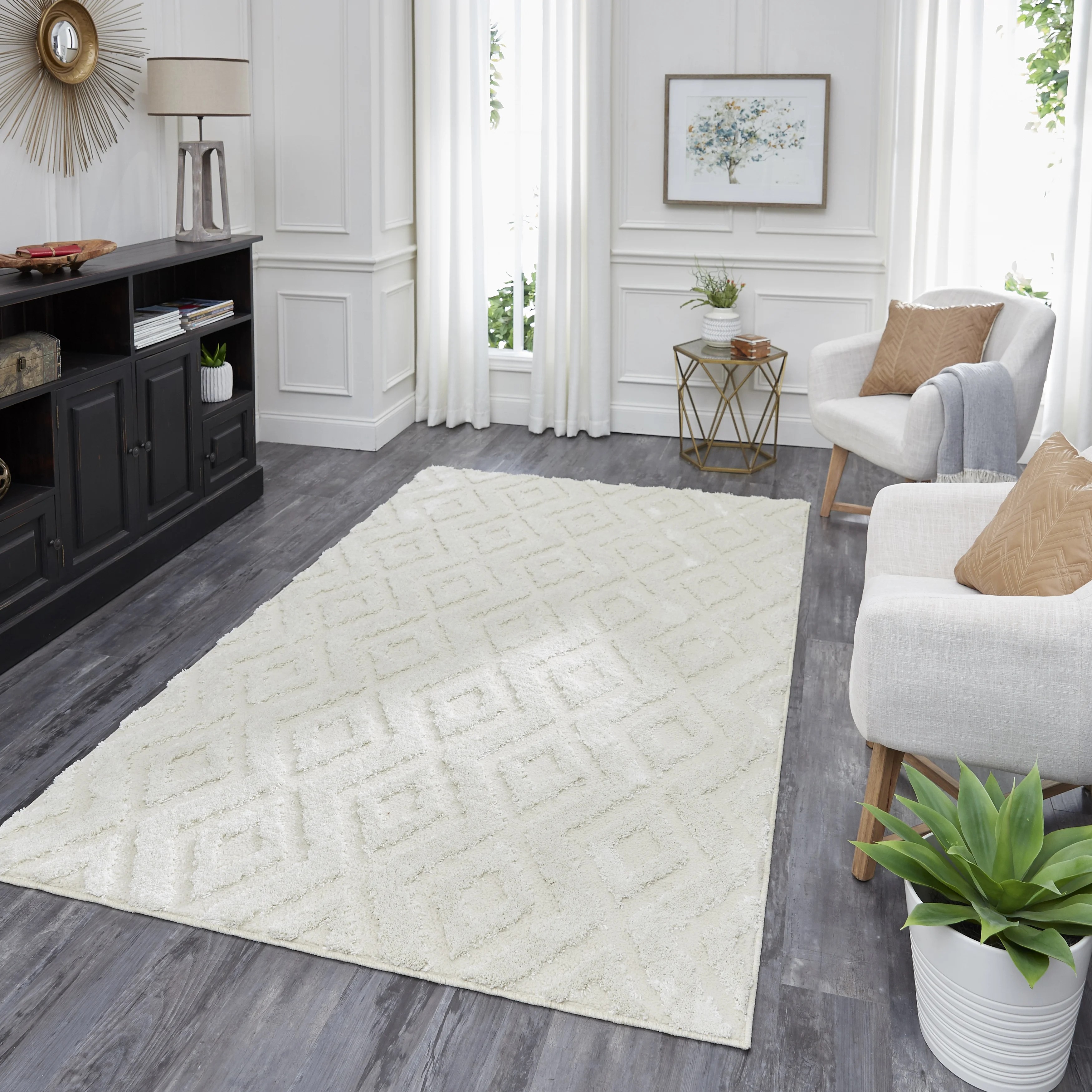 Mohawk Home Bohemian Hampshire Cream Area Rug, 5' x 8'