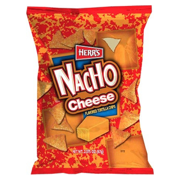 Herr's Nacho Cheese Tortilla Chips 1 oz Bags Pack of 72