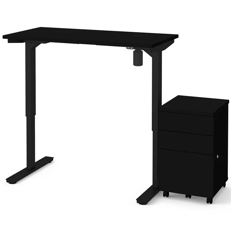 Bestar 48" Electric Adjustable Standing Desk with File Bestar 48" Electric Adjustable Standing Desk with File