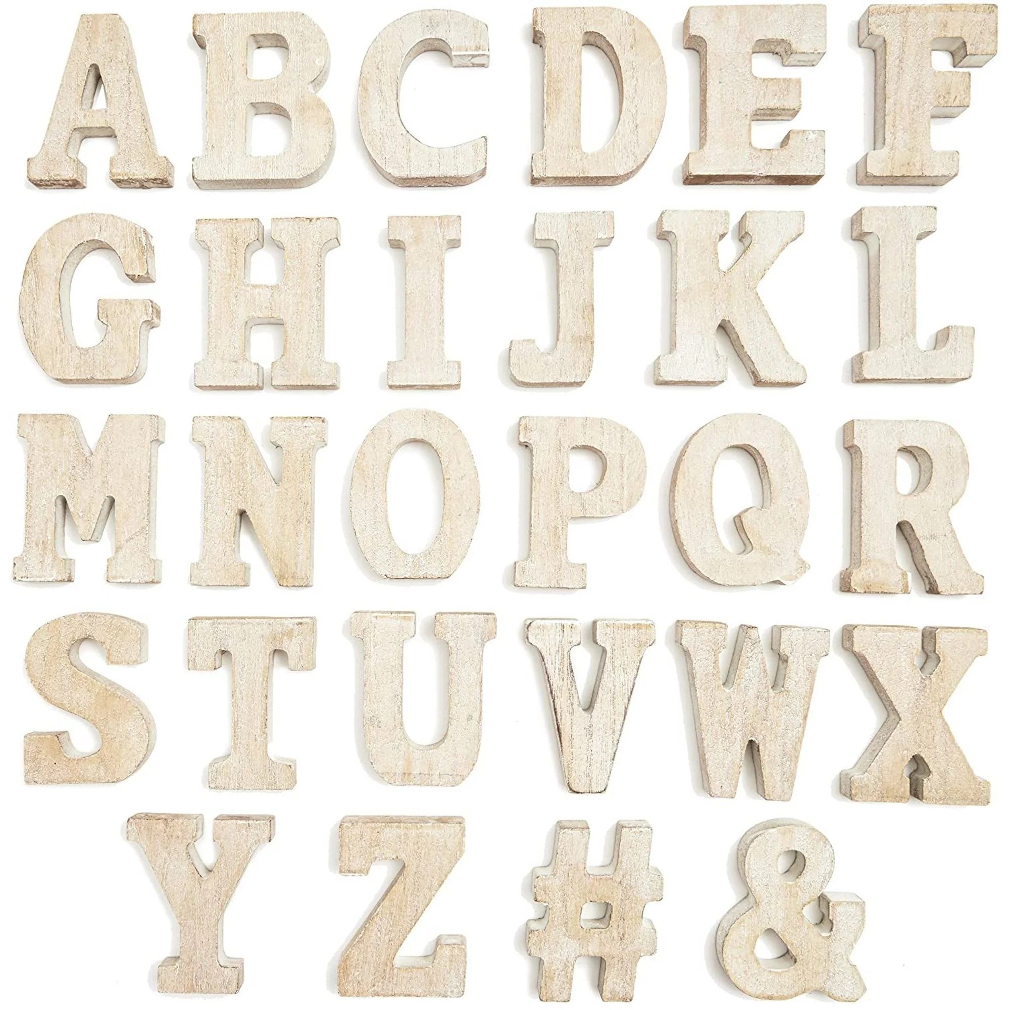 54pcs Unfinished Wooden Alphabet Letters and Symbols for 54pcs Unfinished Wooden Alphabet Letters and Symbols for