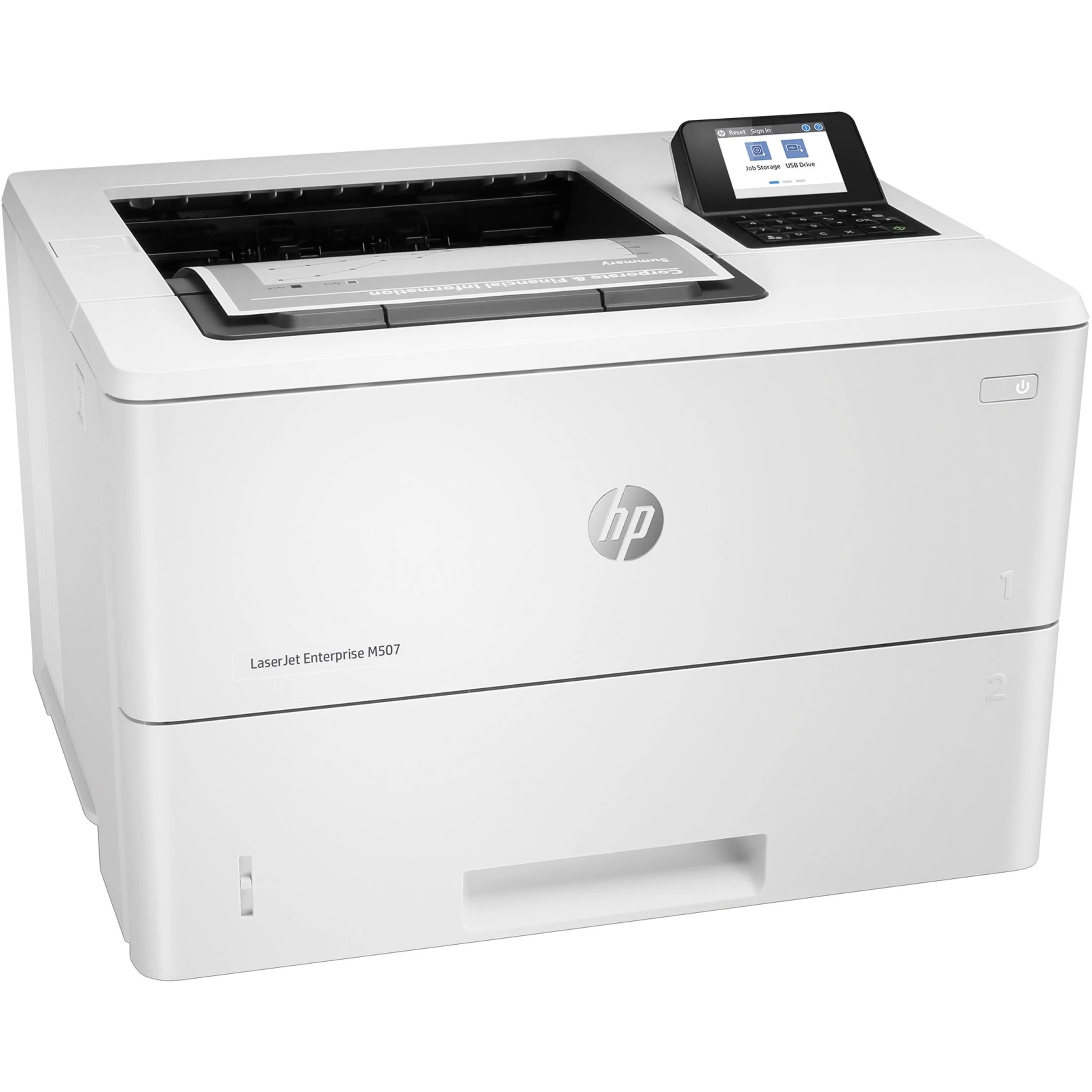 HP 1PV87A M507dn Monochrome 45ppm 1200dpi USB Duplex Laser Printer
