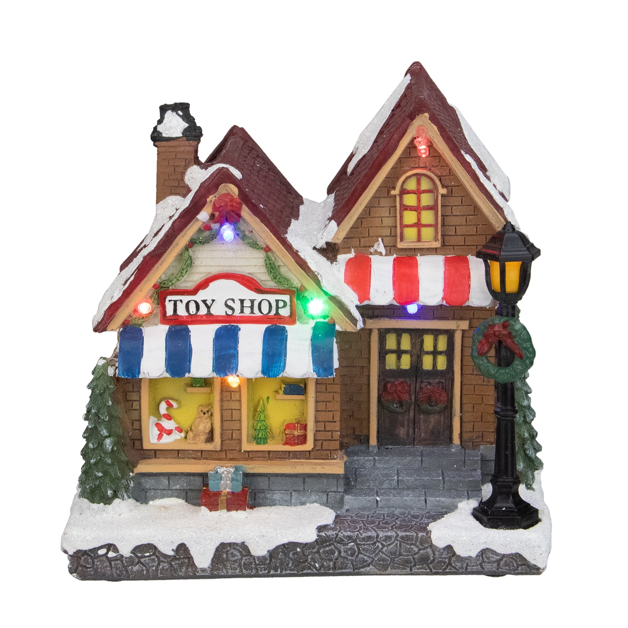5.75" LED Lighted Christmas Village Toy Shop Table Top Decoration 5.75" LED Lighted Christmas Village Toy Shop Table Top Decoration