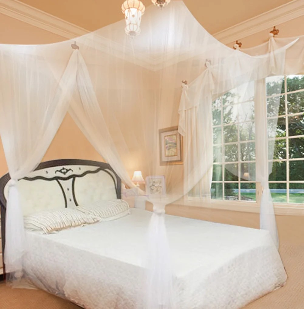 Kritne 4 Corner Post Bed Canopy Mosquito Net Full Queen King Size Kritne 4 Corner Post Bed Canopy Mosquito Net Full Queen King Size
