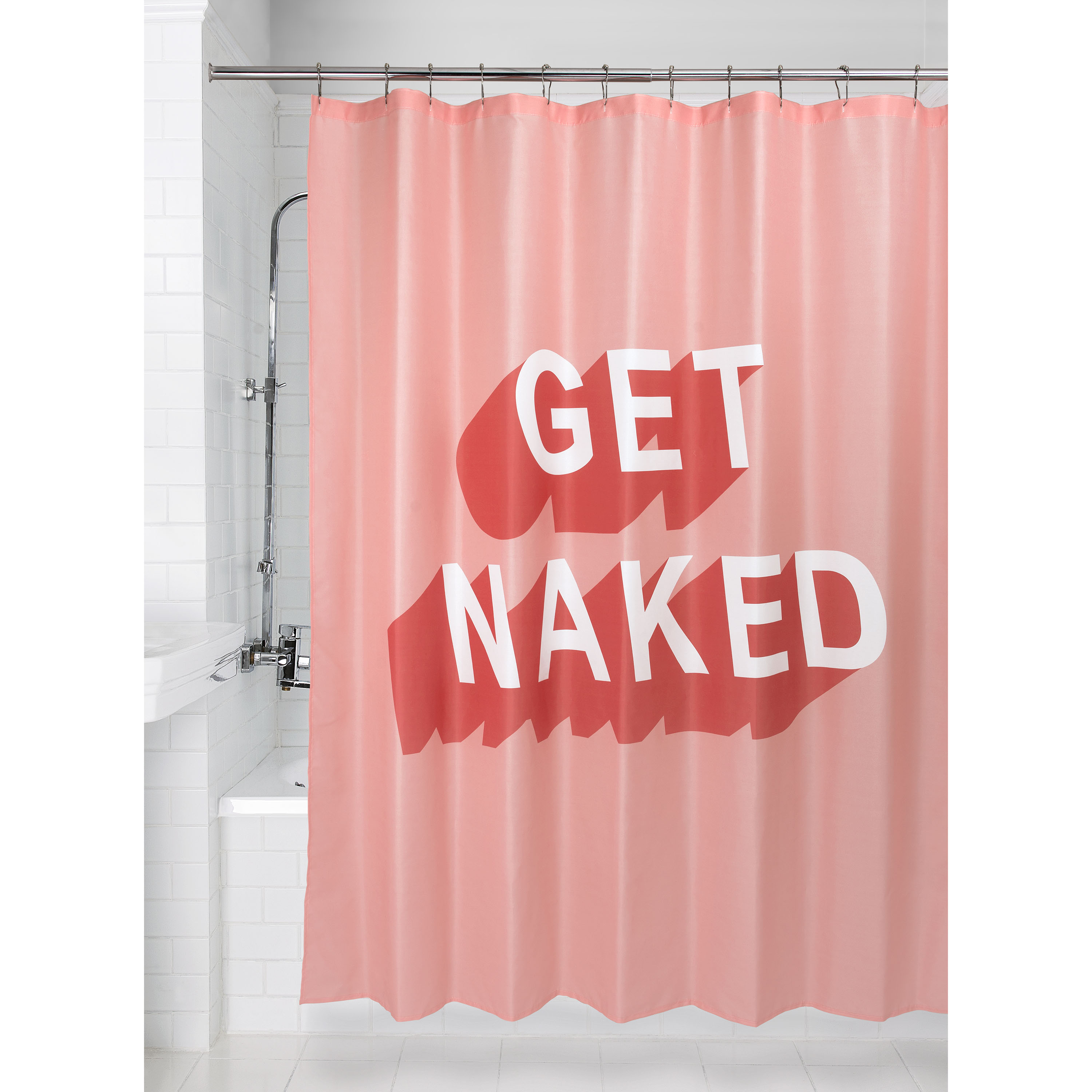 Mainstays Get Naked Polyester Microfiber Printed Words