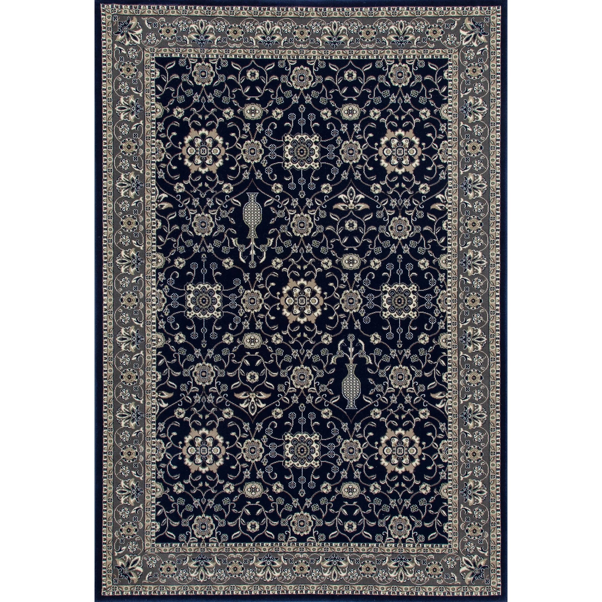 Traditional Design High Quality Floral Area Rug, 075