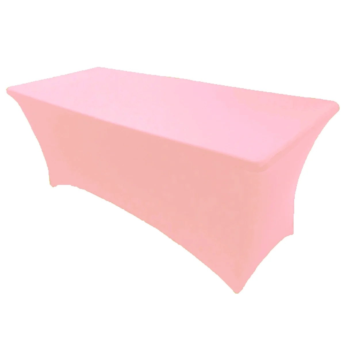 Gowinex Pink 8 ft Spandex Fitted Stretch Tablecloth Table Cover