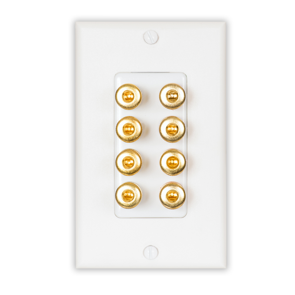 Theater Solutions WP4 Home Theater Speaker Wire Wall Plate Theater Solutions WP4 Home Theater Speaker Wire Wall Plate