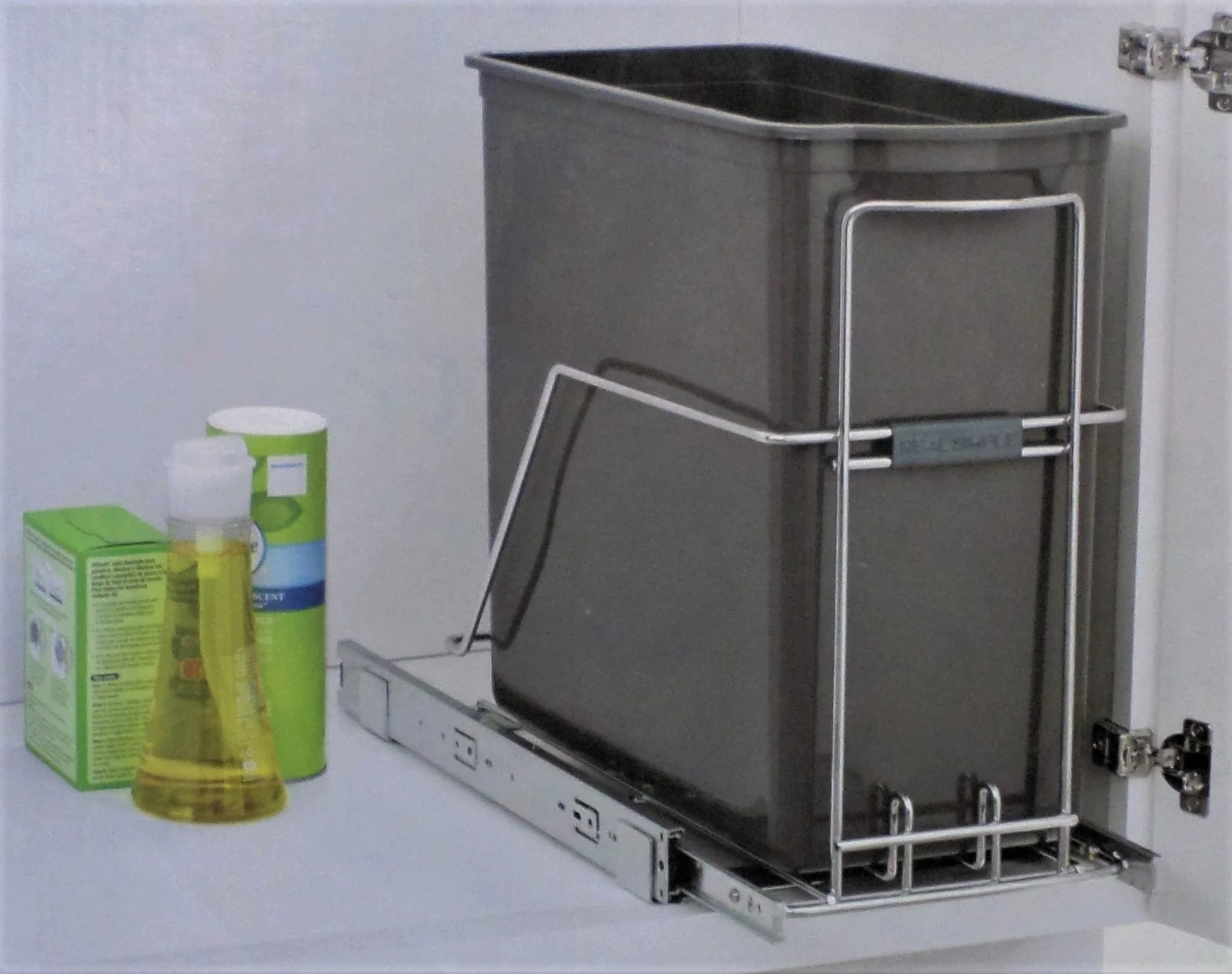 Real Simple 30 Liter (7.9 gallon) Sliding Under Trash Can
